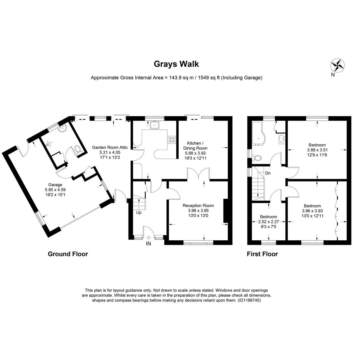 9, Grays Walk, Chesham floorplan
