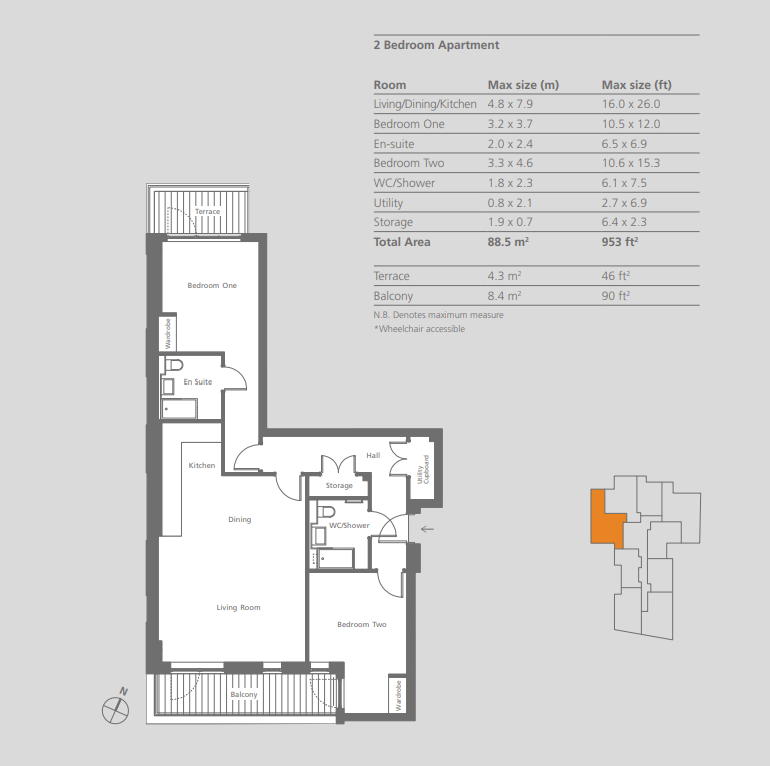Plot 32, Glenbrook Apartments 85, Glenthorne Road, Hammersmith floorplan