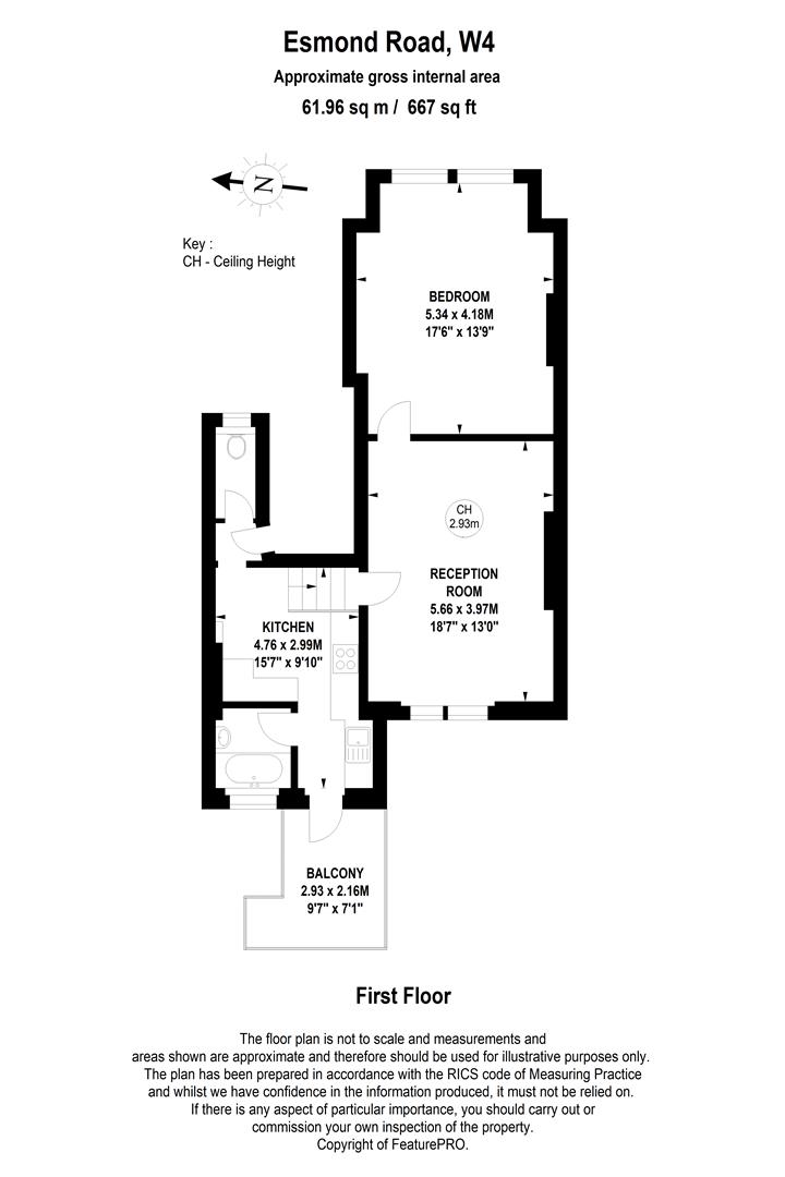 1 Bedrooms Flat for sale in Esmond Road, London W4