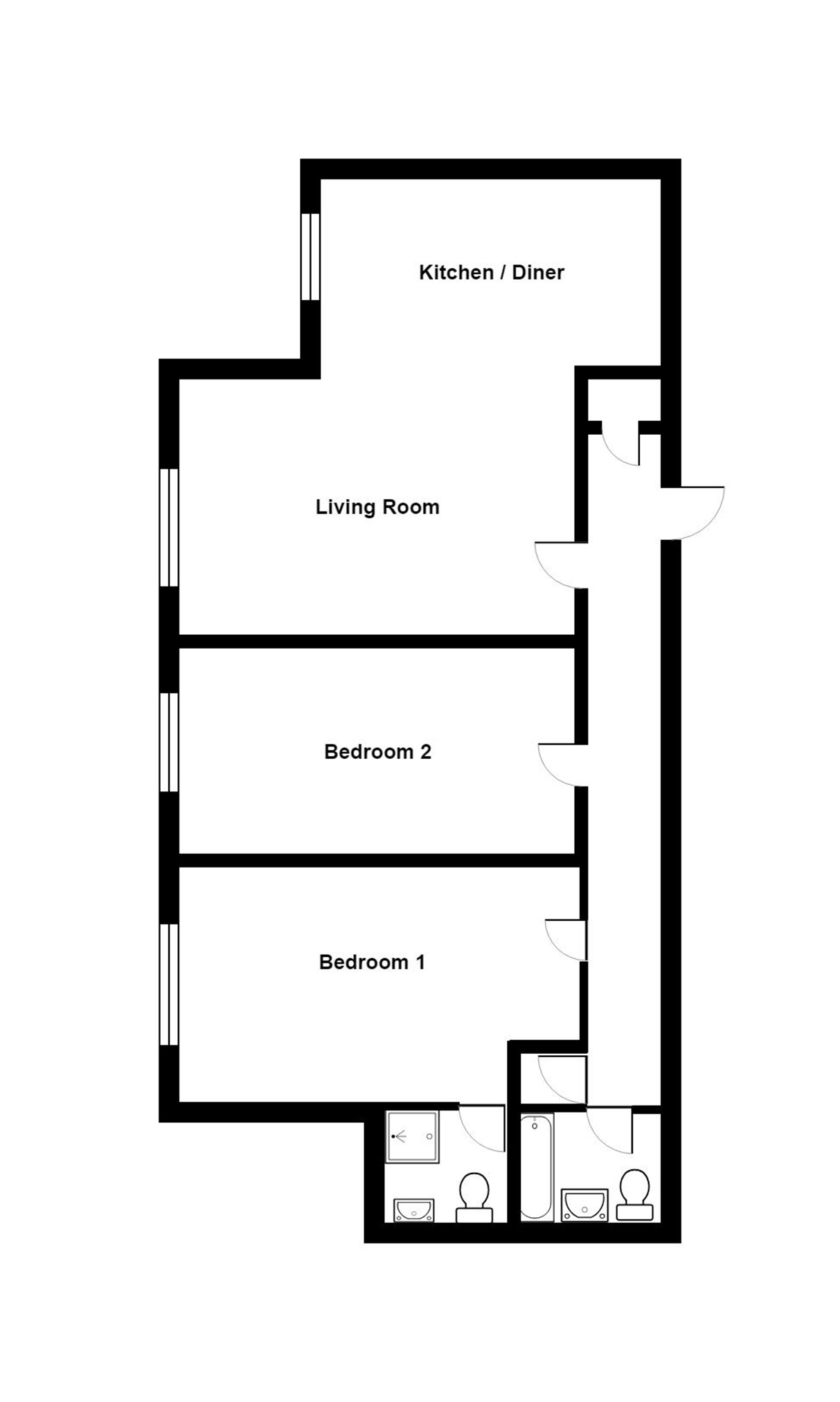 2 Bedrooms Flat for sale in James Walk, Bexhill-On-Sea TN40