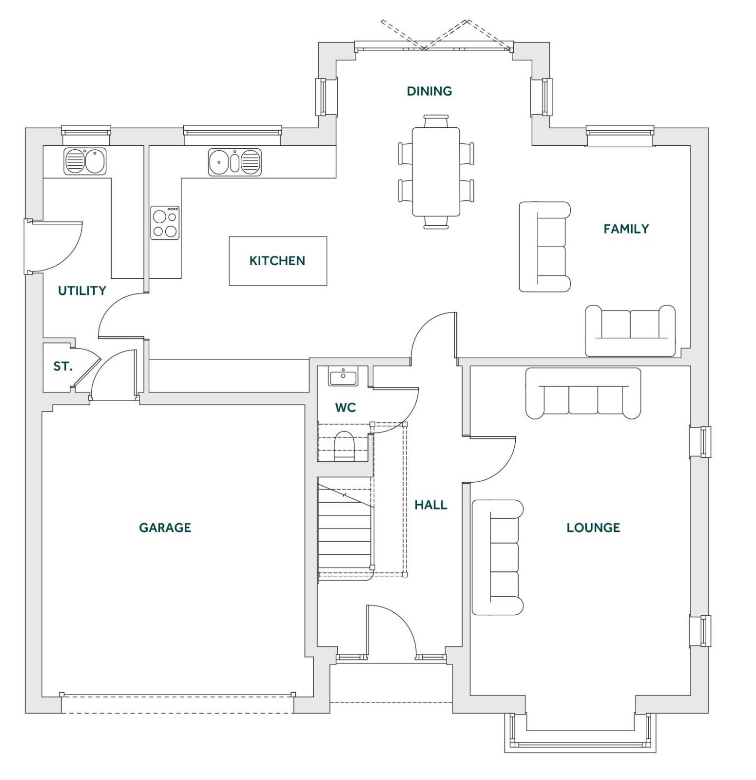 Plot 28, The Wentworth, Grainger Park, Goldsborough, Harrogate HG5, 5 bedroom detached house for