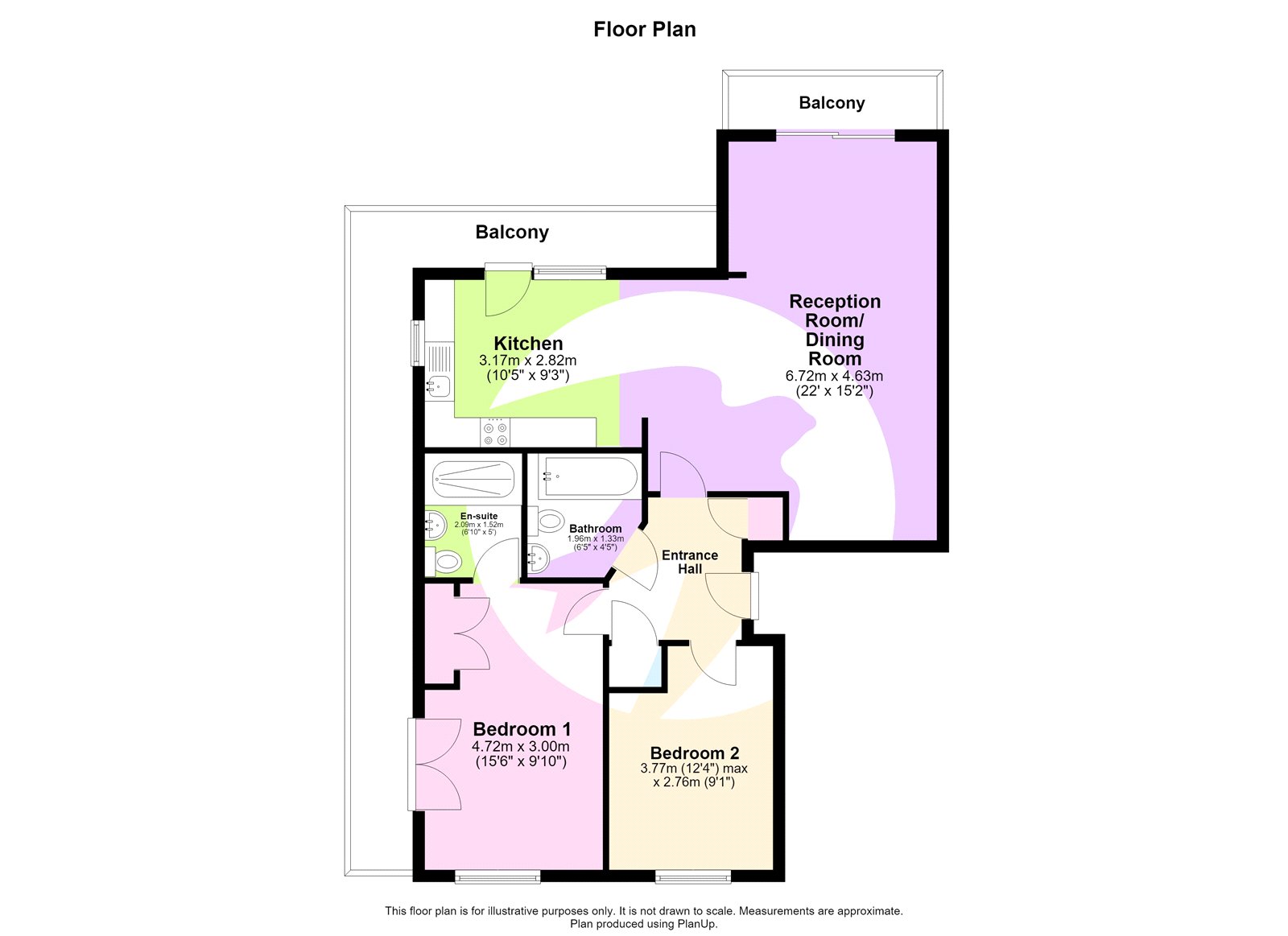 Flat 48, Kingswood Court,, Hither Green Lane, London floorplan