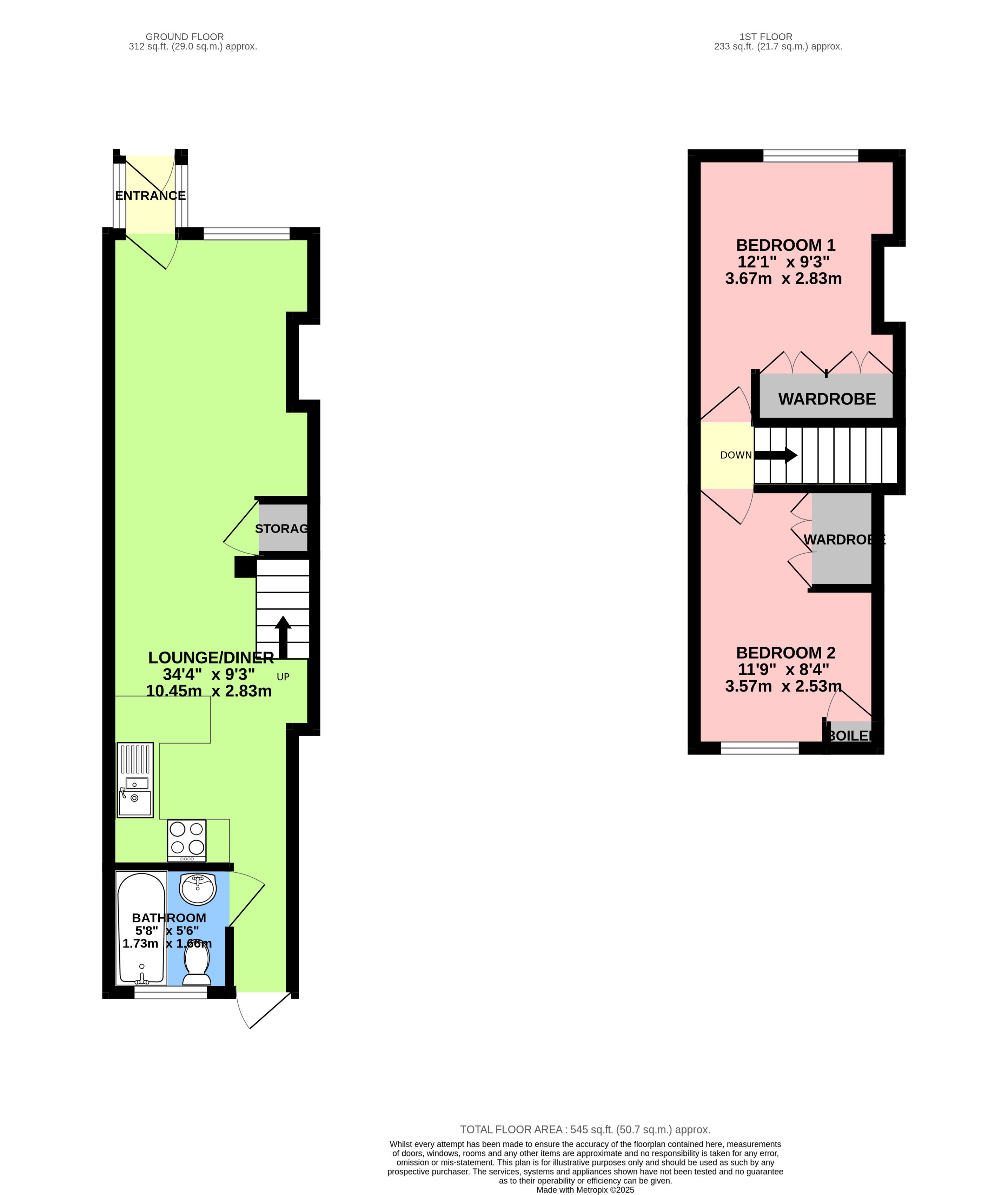 51, Gordon Road, Middlesex floorplan