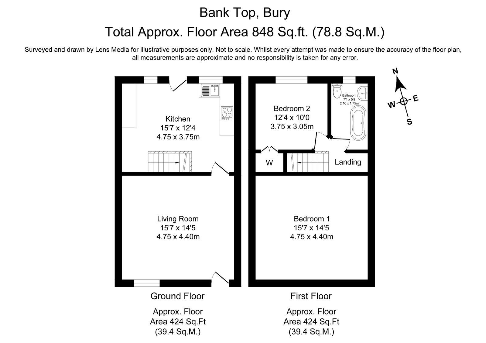 2, Bank Top, Bury floorplan
