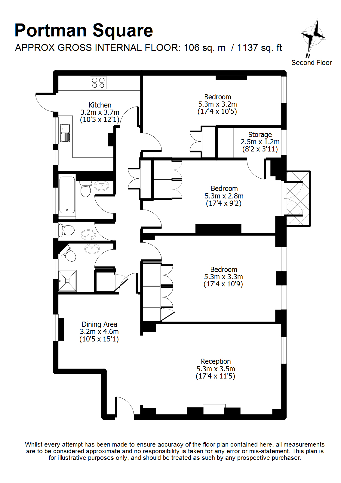 3 Bedrooms Flat to rent in Portman Square, London W1H