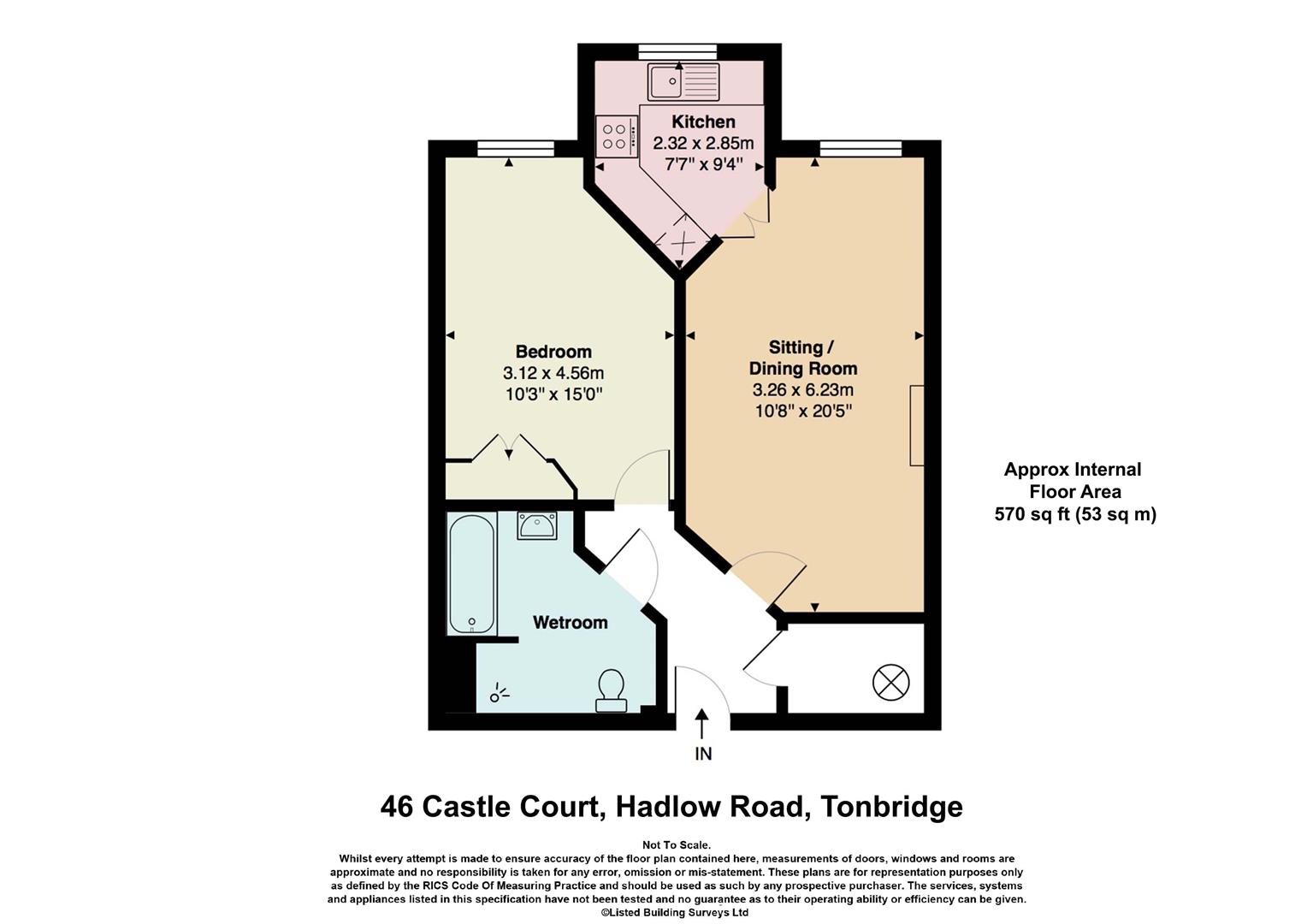 1 Bedrooms Flat for sale in Hadlow Road, Tonbridge TN9