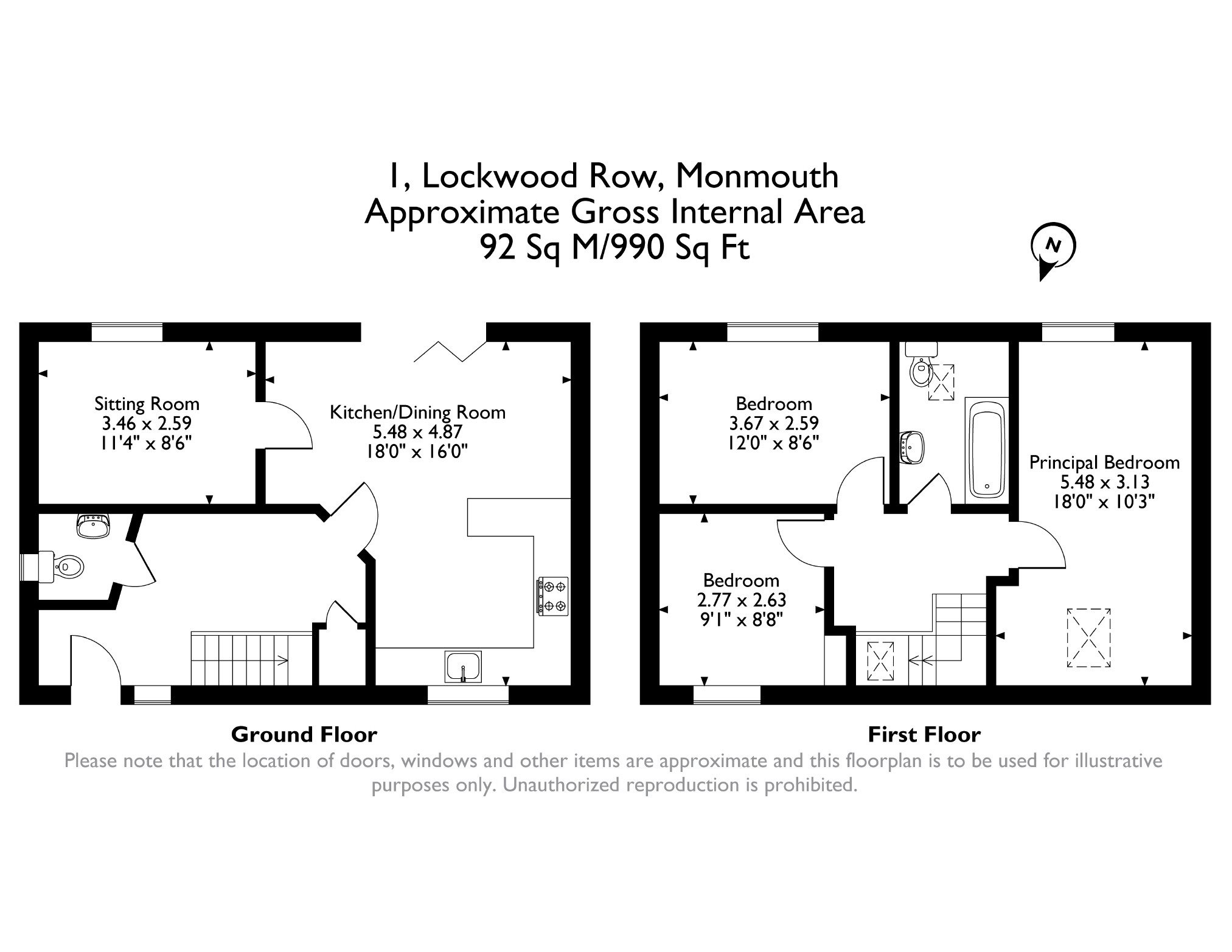 Hollybell House 1, Lockwood Row, Monmouth floorplan