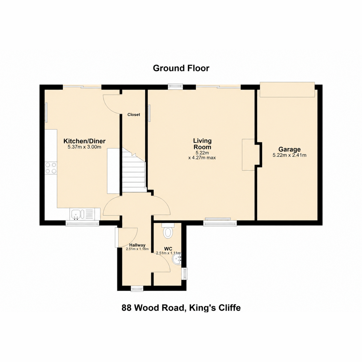 Wood Road, King's Cliffe floorplan