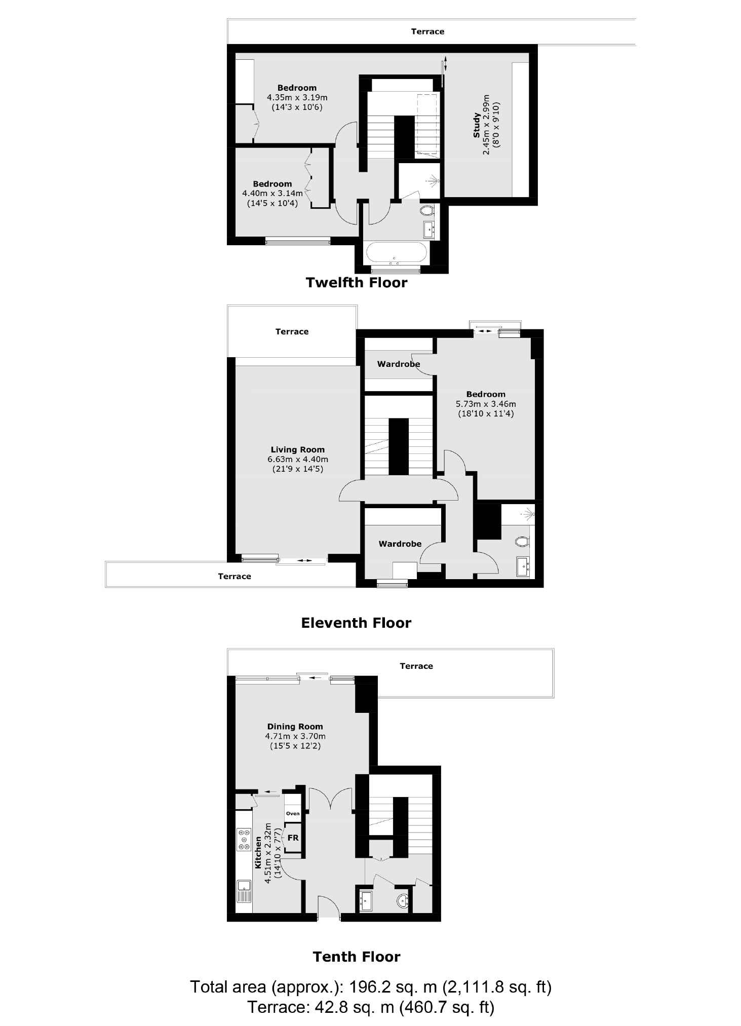 Flat 1032, Point West, 116, Cromwell Road, London floorplan