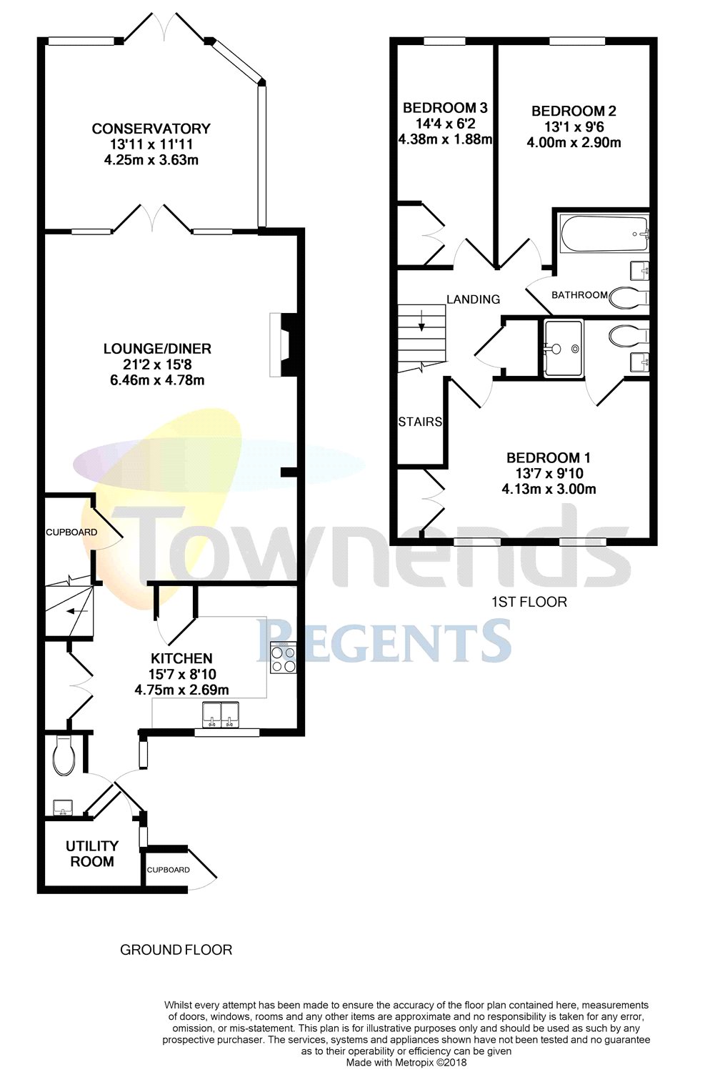 3 Bedrooms  to rent in Church Street, Staines, Middlesex TW18