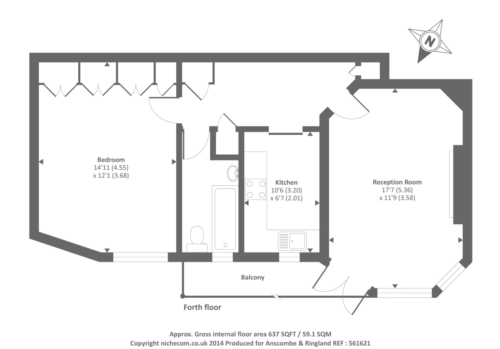 1 Bedrooms Flat to rent in Hillfield Court, Belsize Avenue NW3