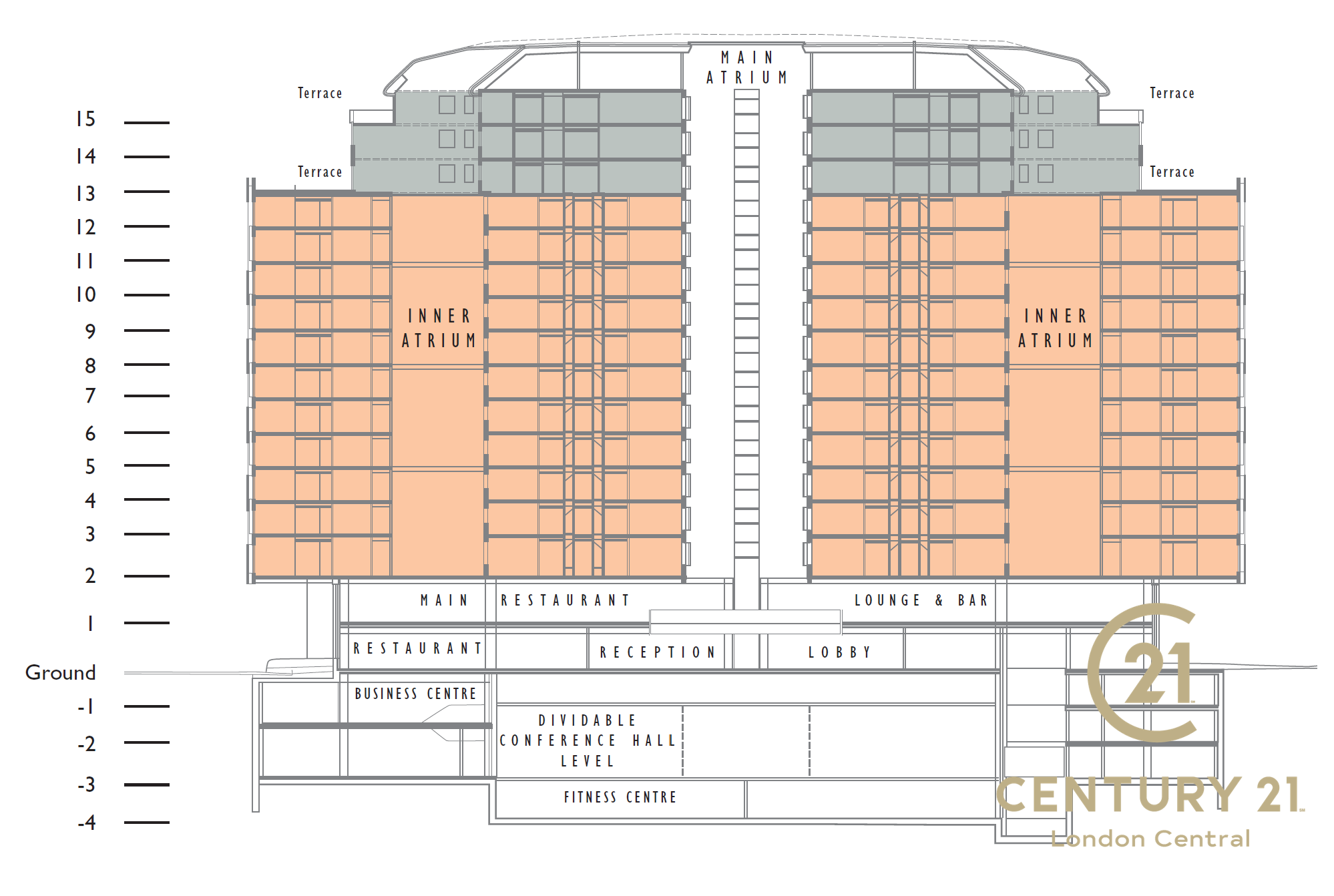 Park Plaza Westminster Bridge Hotel 200, Westminster Bridge Road, LONDON floorplan