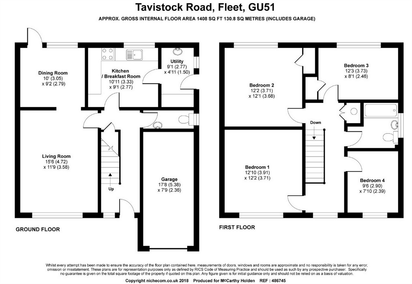 4 Bedrooms Detached house for sale in Tavistock Road, Fleet GU51