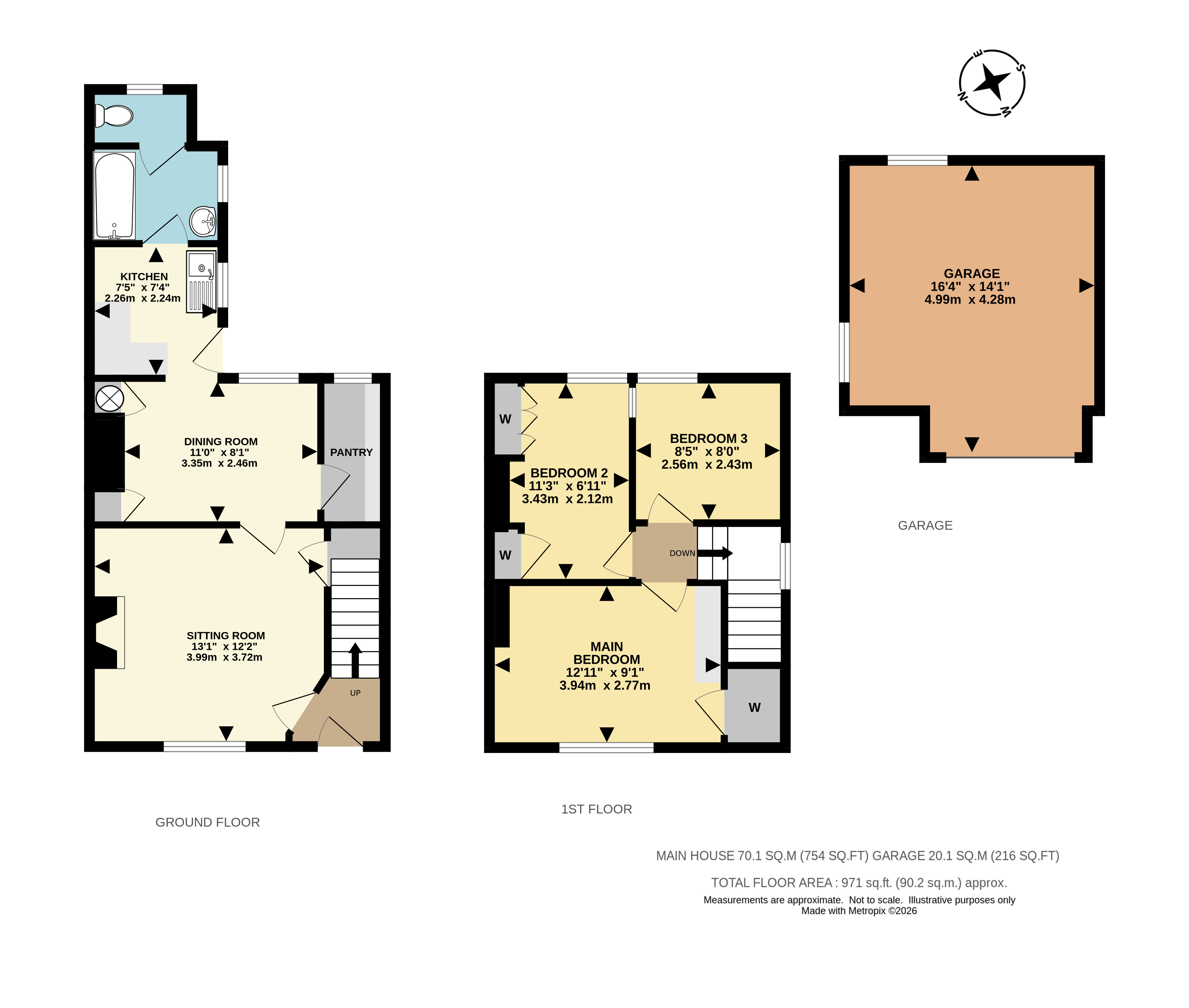 4 Mores Cottages,, Swan Lane, Horley floorplan
