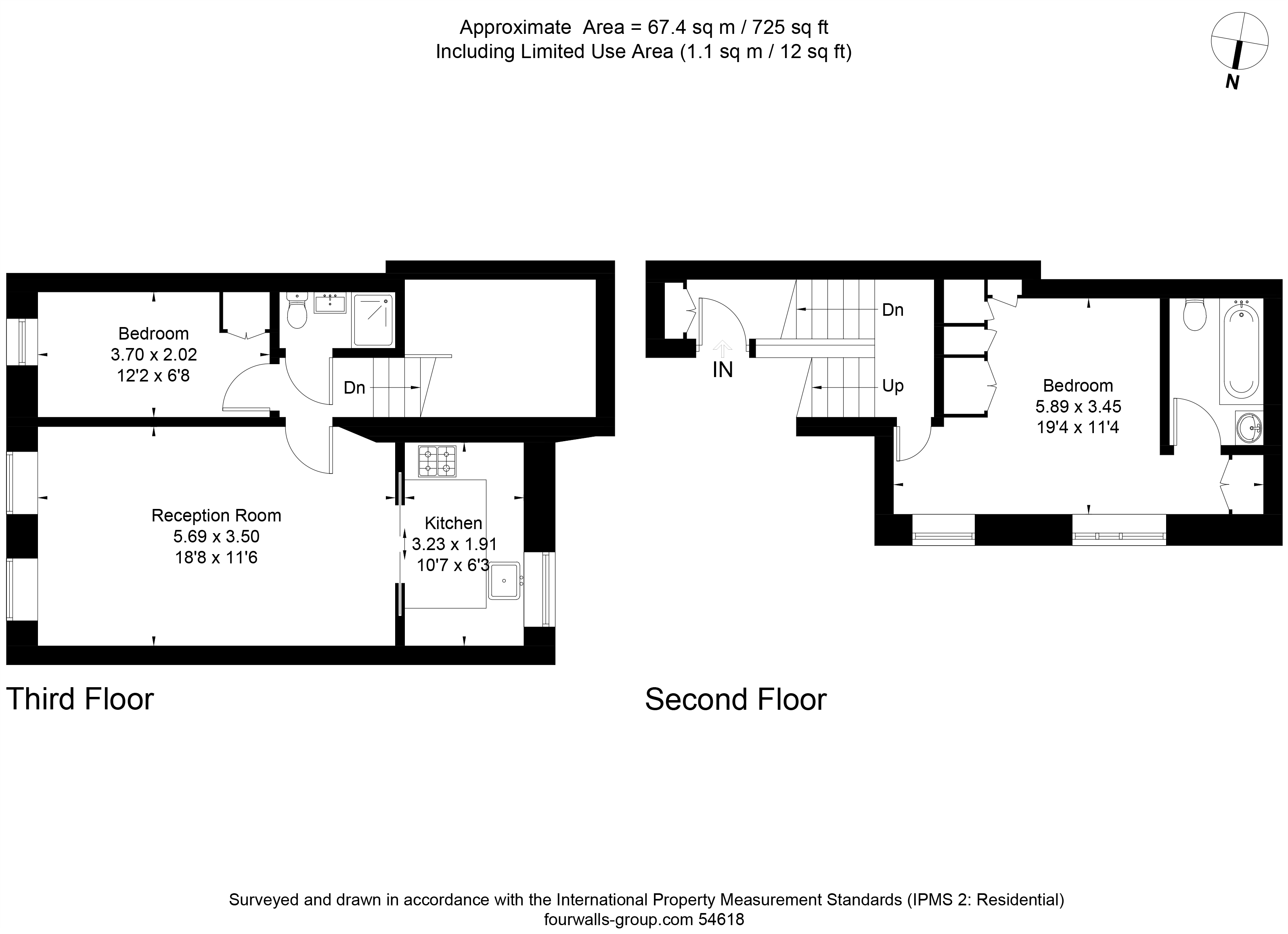 (Short-Let) Flat E, 21, Rosary Gardens, London floorplan