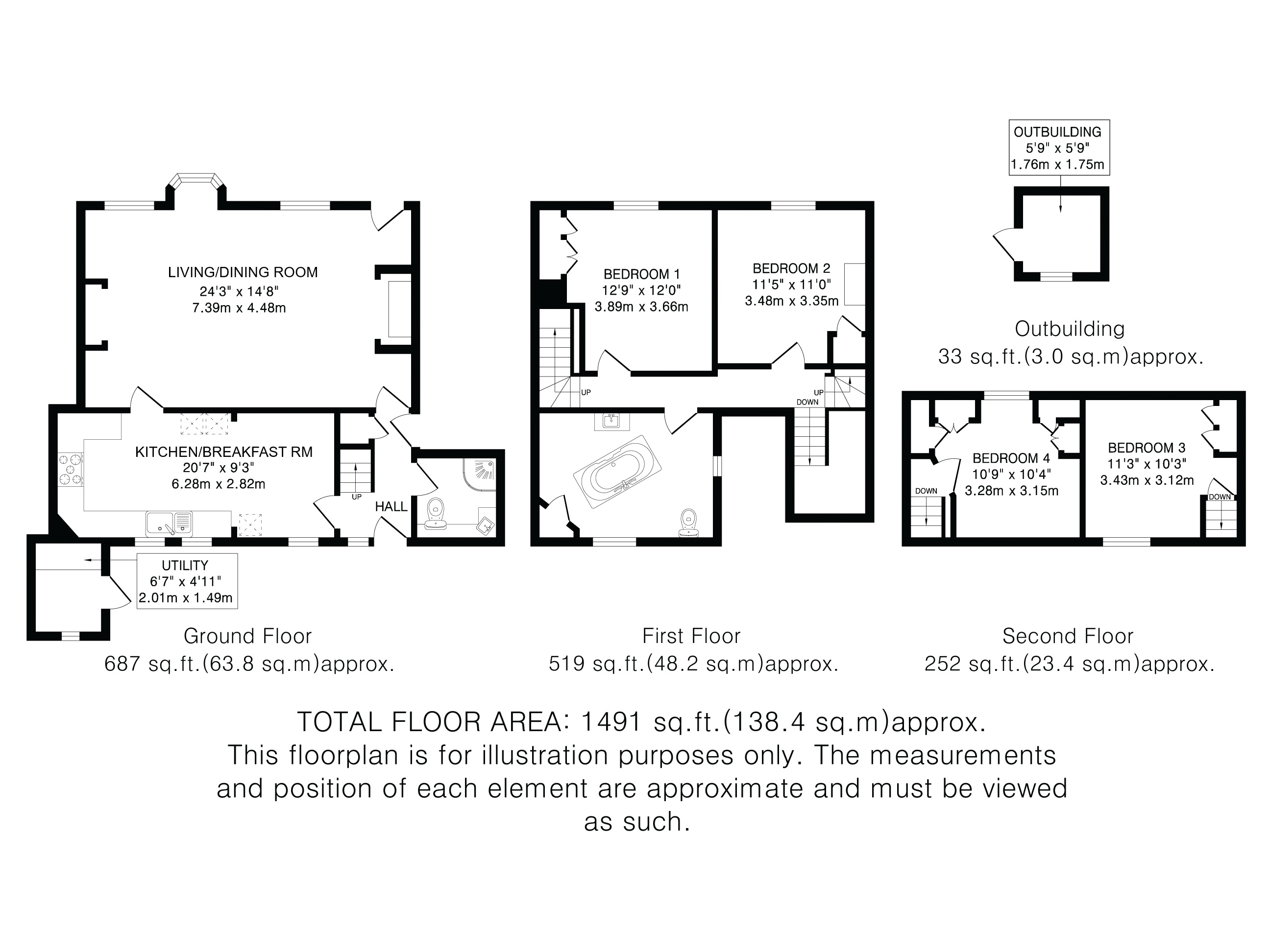 28, St Albans Road, Codicote floorplan