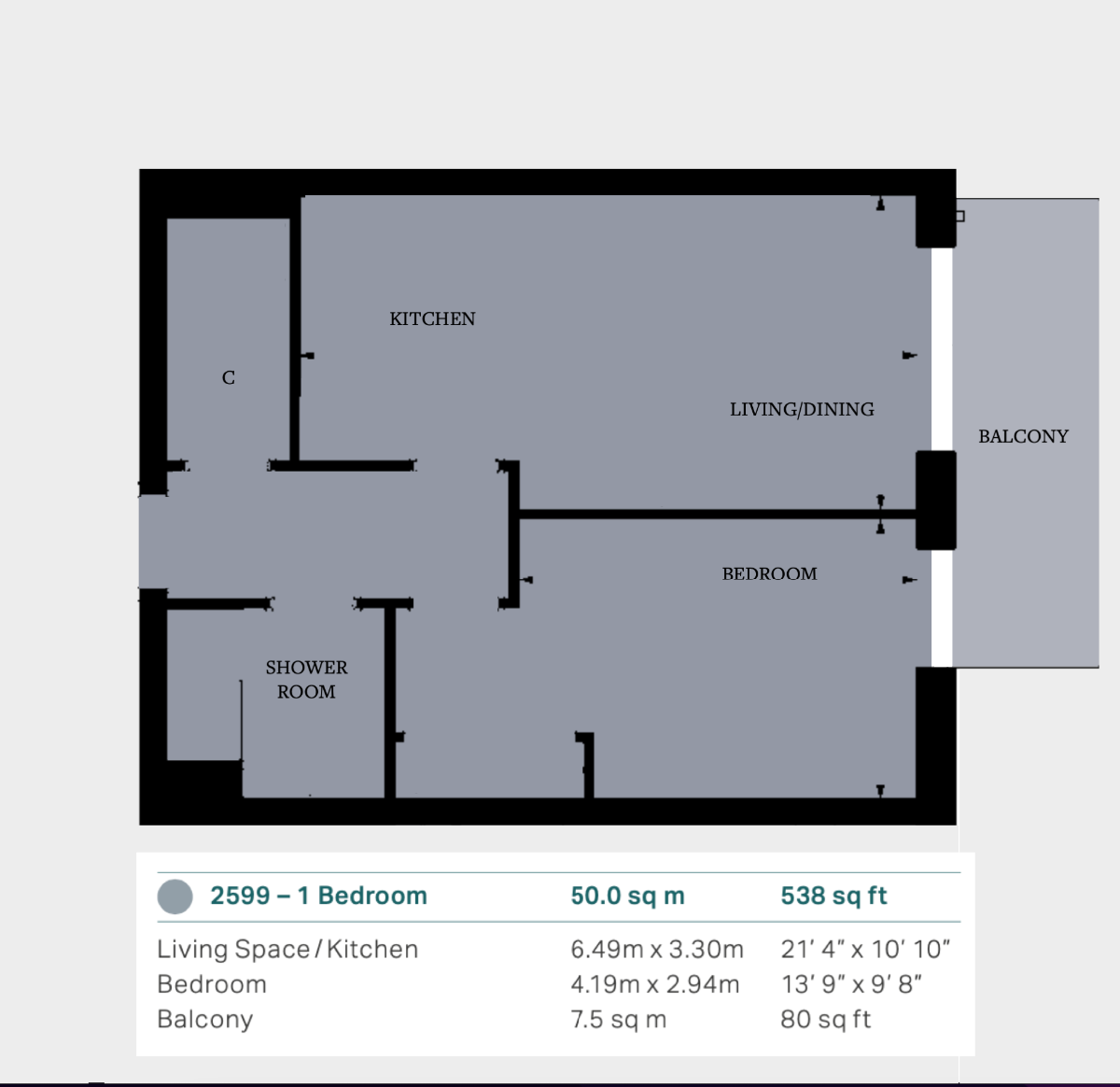95 Fairbank House, London floorplan