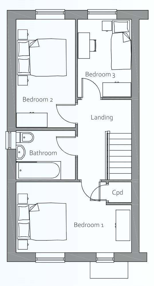 ., The Bradwell, Old Millers Rise, Beverley floorplan