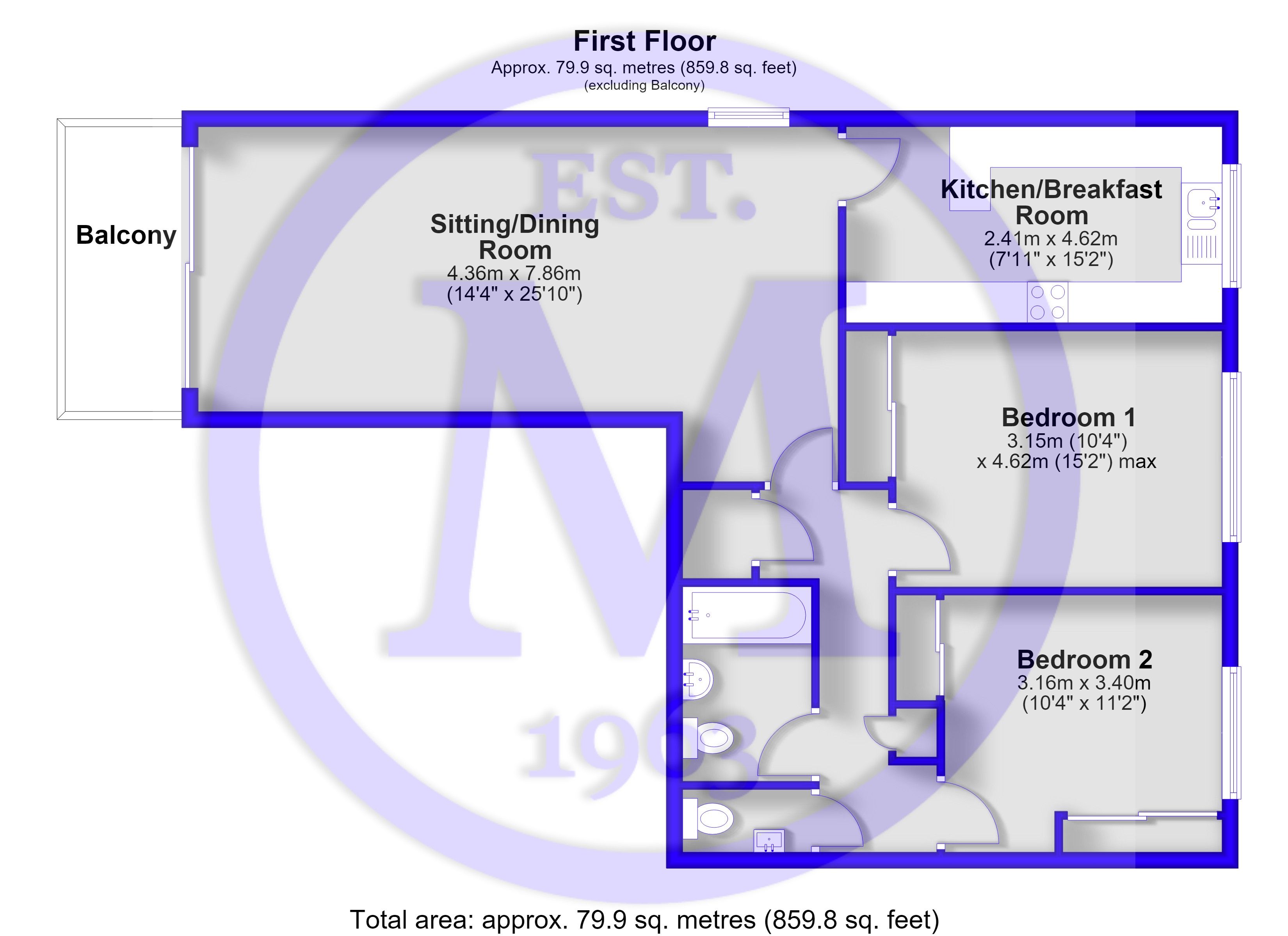 Flat 6, Alvandi Gardens,, Herbert Road, Hampshire floorplan
