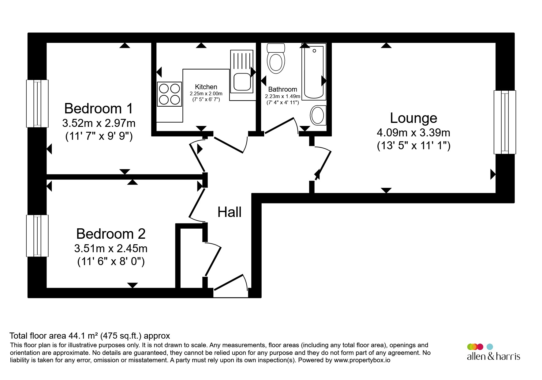1/1, 689, Duke Street, Glasgow floorplan
