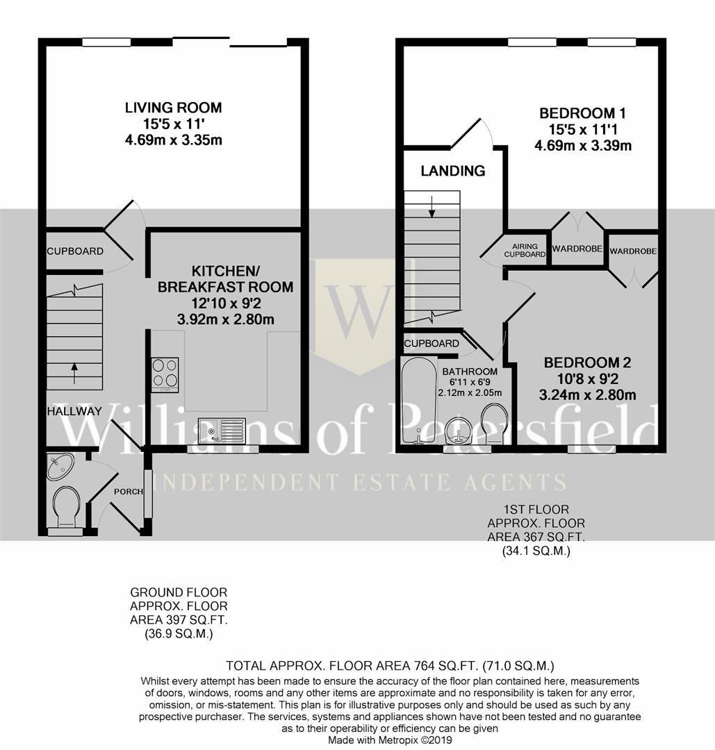 2 Bedrooms Terraced house for sale in Moggs Mead, Petersfield GU31