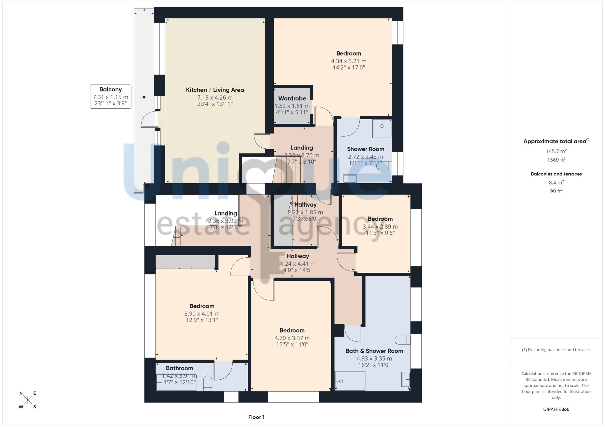 44, Princes Way, Fleetwood floorplan