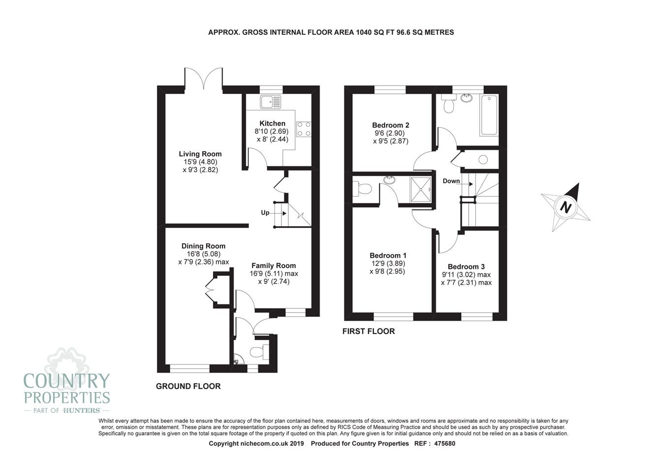 3 Bedrooms Terraced house for sale in Sturrock Way, Hitchin SG4