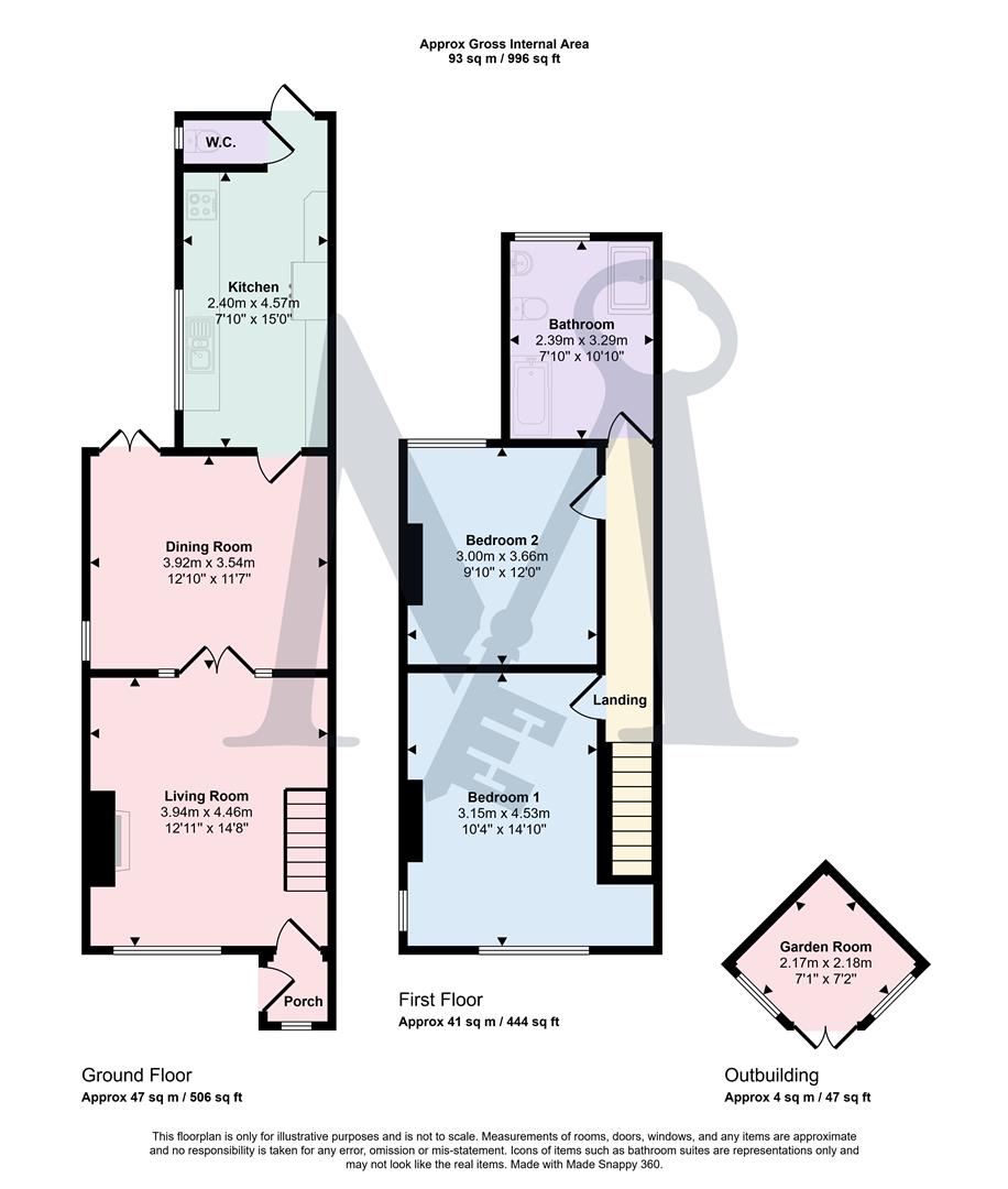 85, Main Street, Coalville floorplan