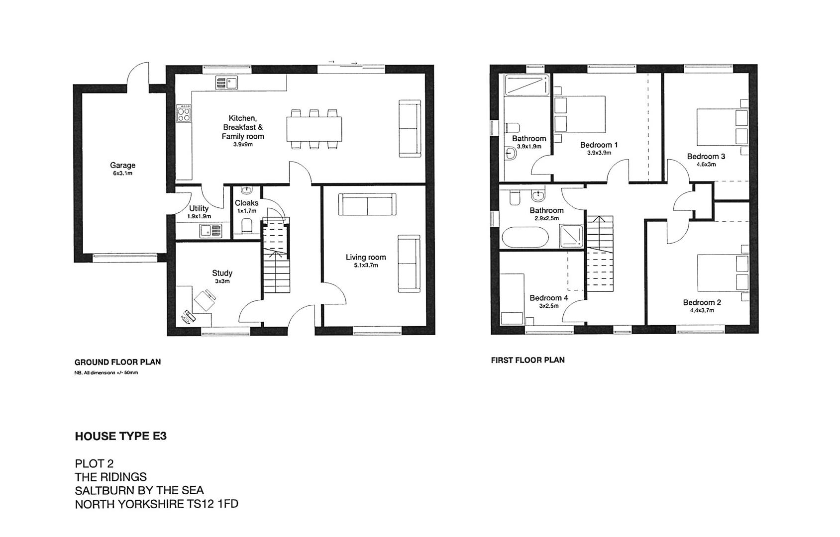 2, The Ridings, Saltburn by the Sea floorplan