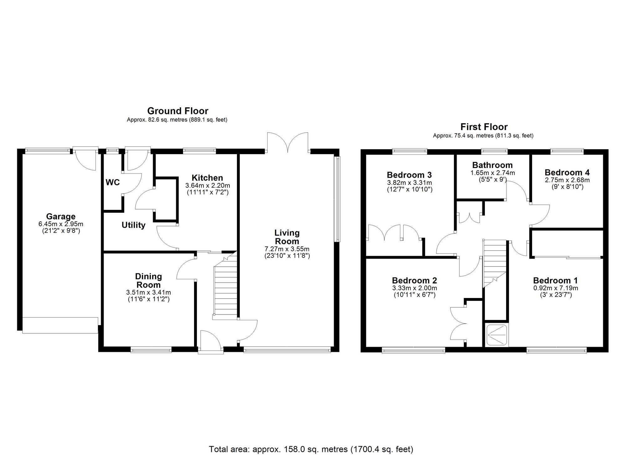 1 Chapel Downs Drive, Crediton floorplan
