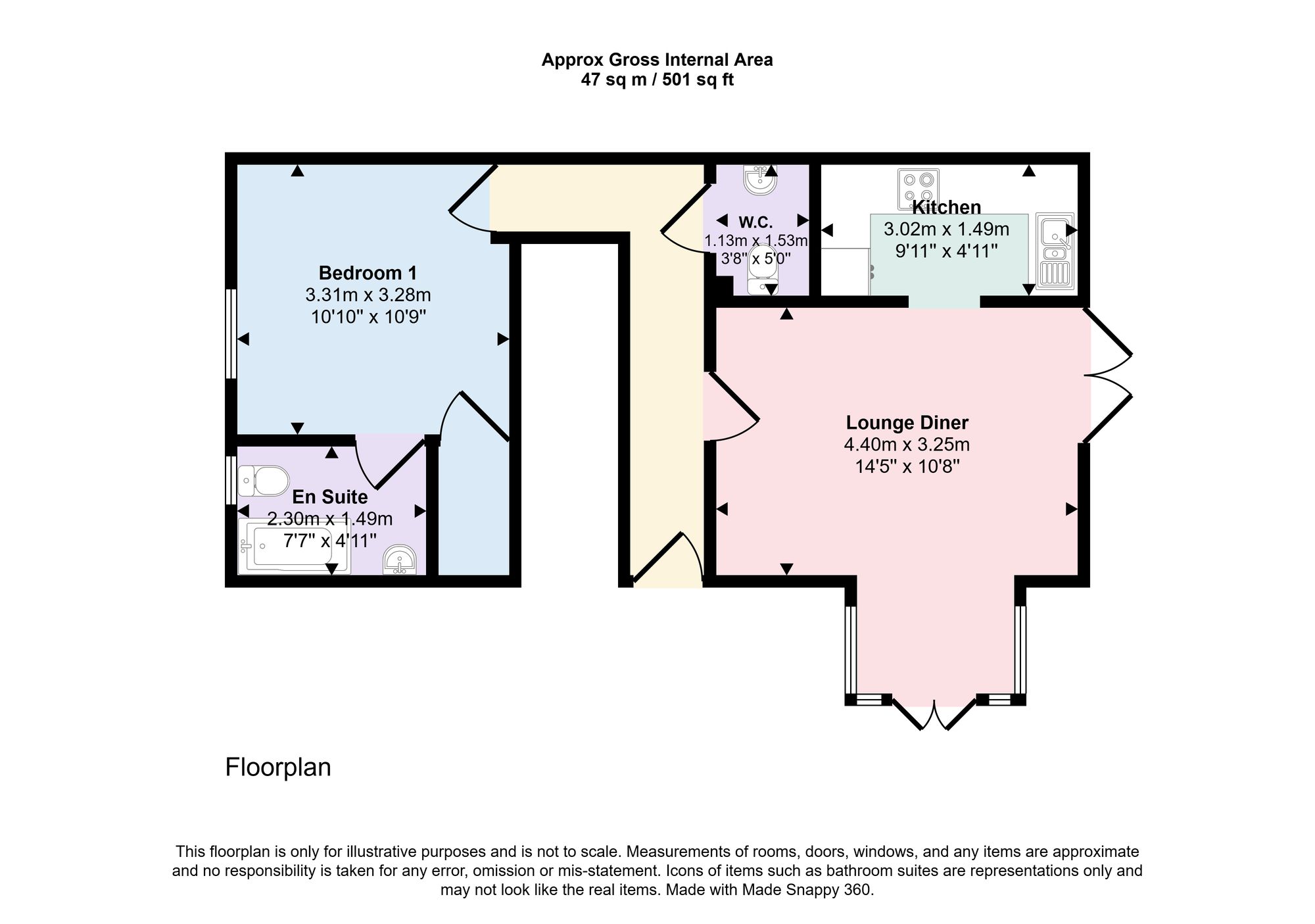 6 Dimon Cottages Church Lane, Winchester floorplan