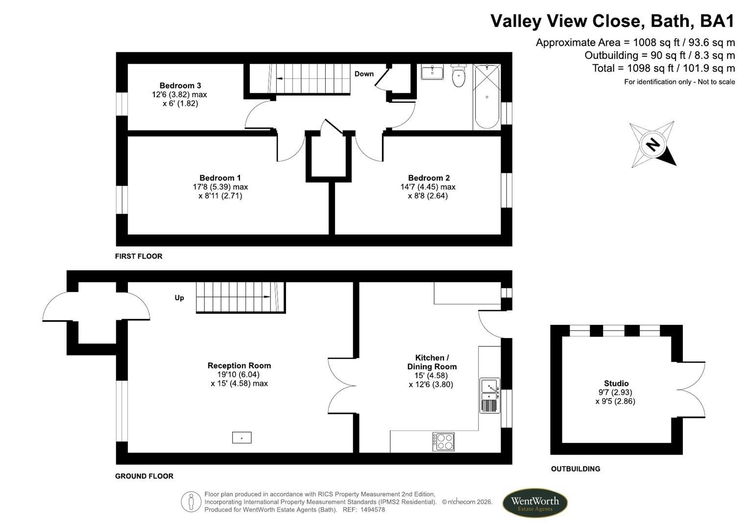 33, Valley View Close, Bath floorplan