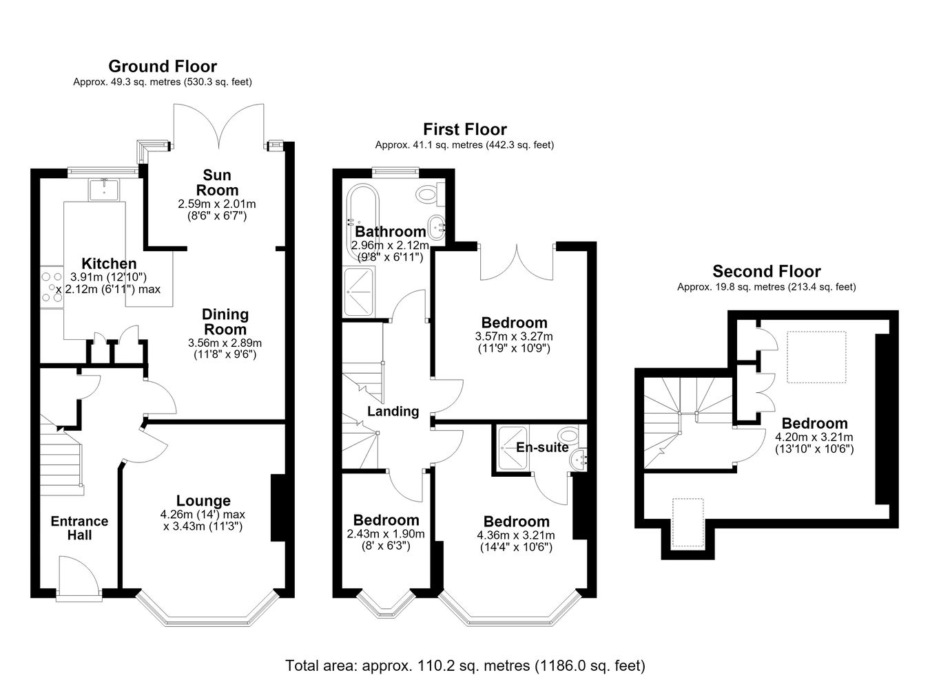 14 Helena Villas, Hospital Hill, Hythe floorplan