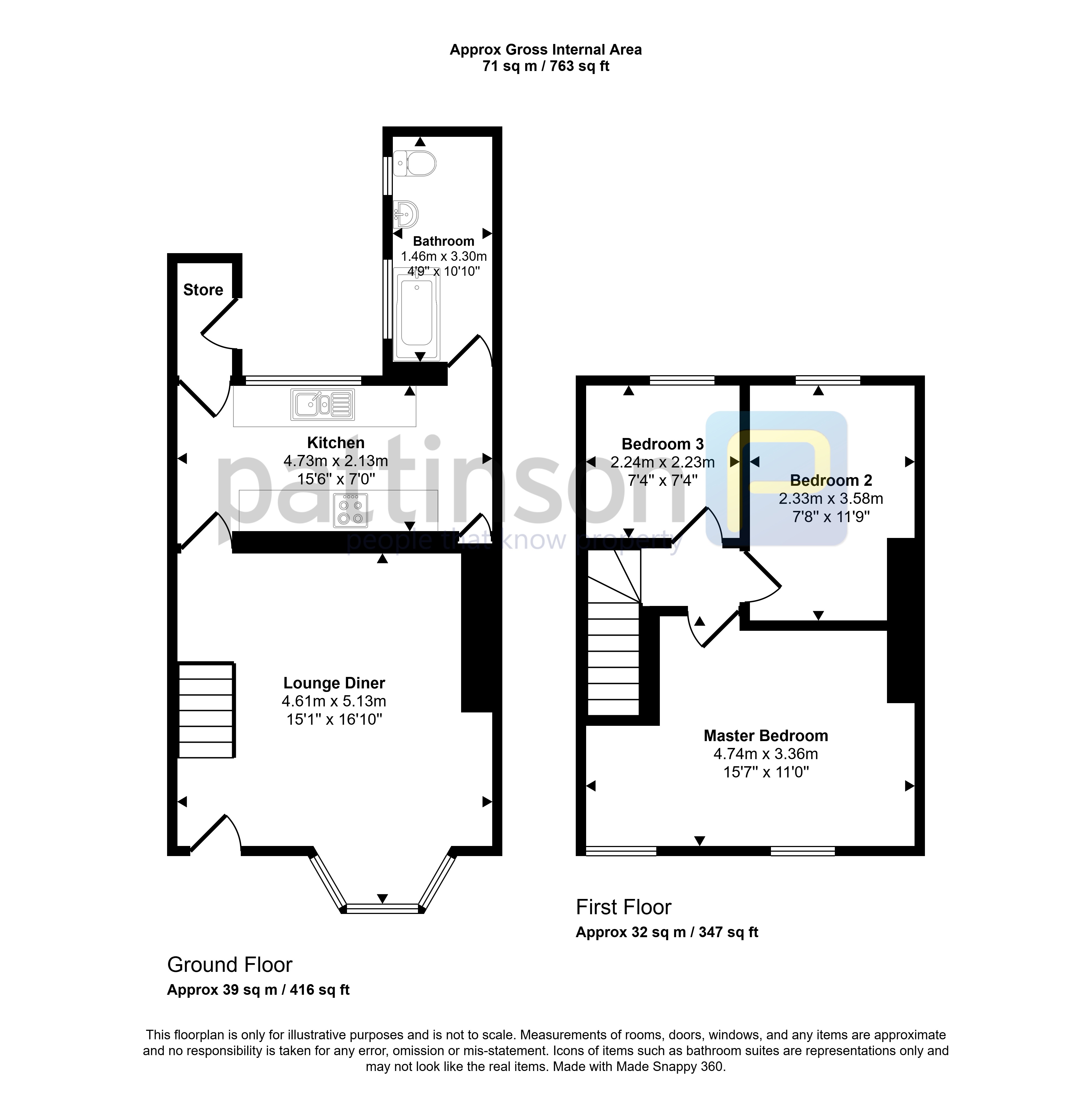40, Cavendish Gardens, Ashington floorplan