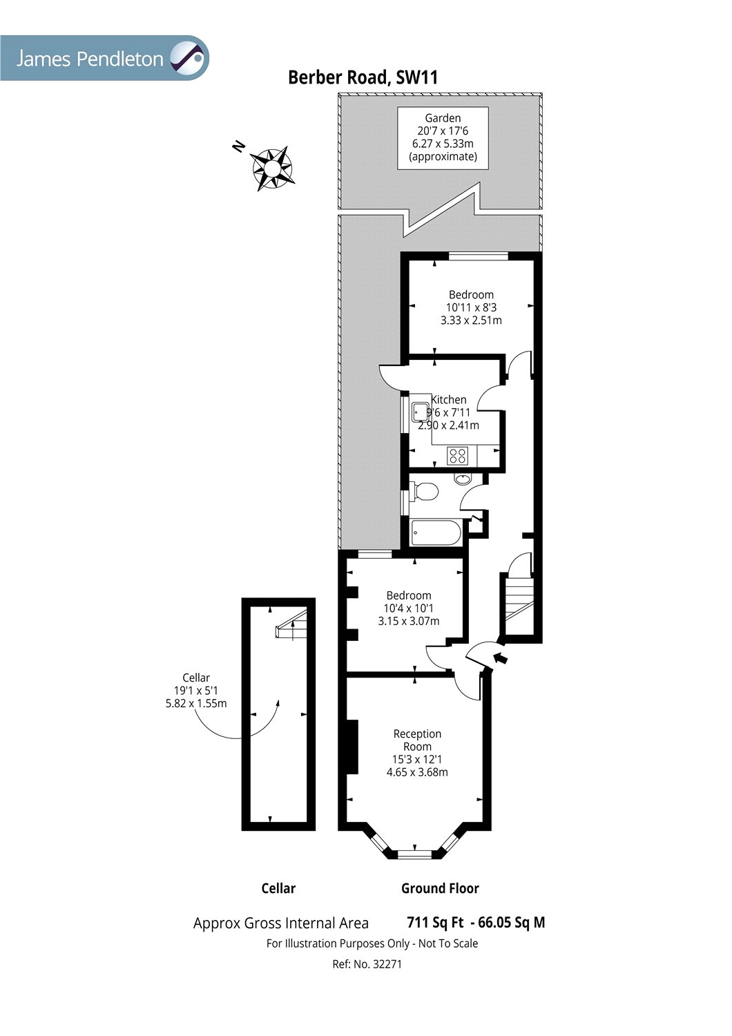 2 Bedrooms Flat to rent in Berber Road, Battersea, London SW11