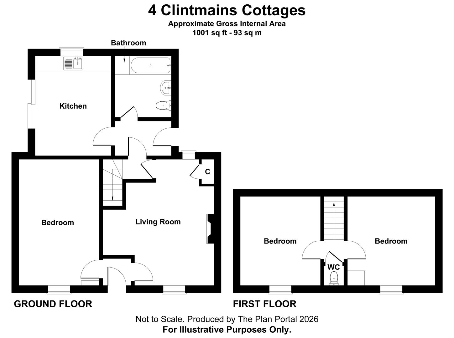 4 Clintmains Cottages, Clintmains, Melrose floorplan