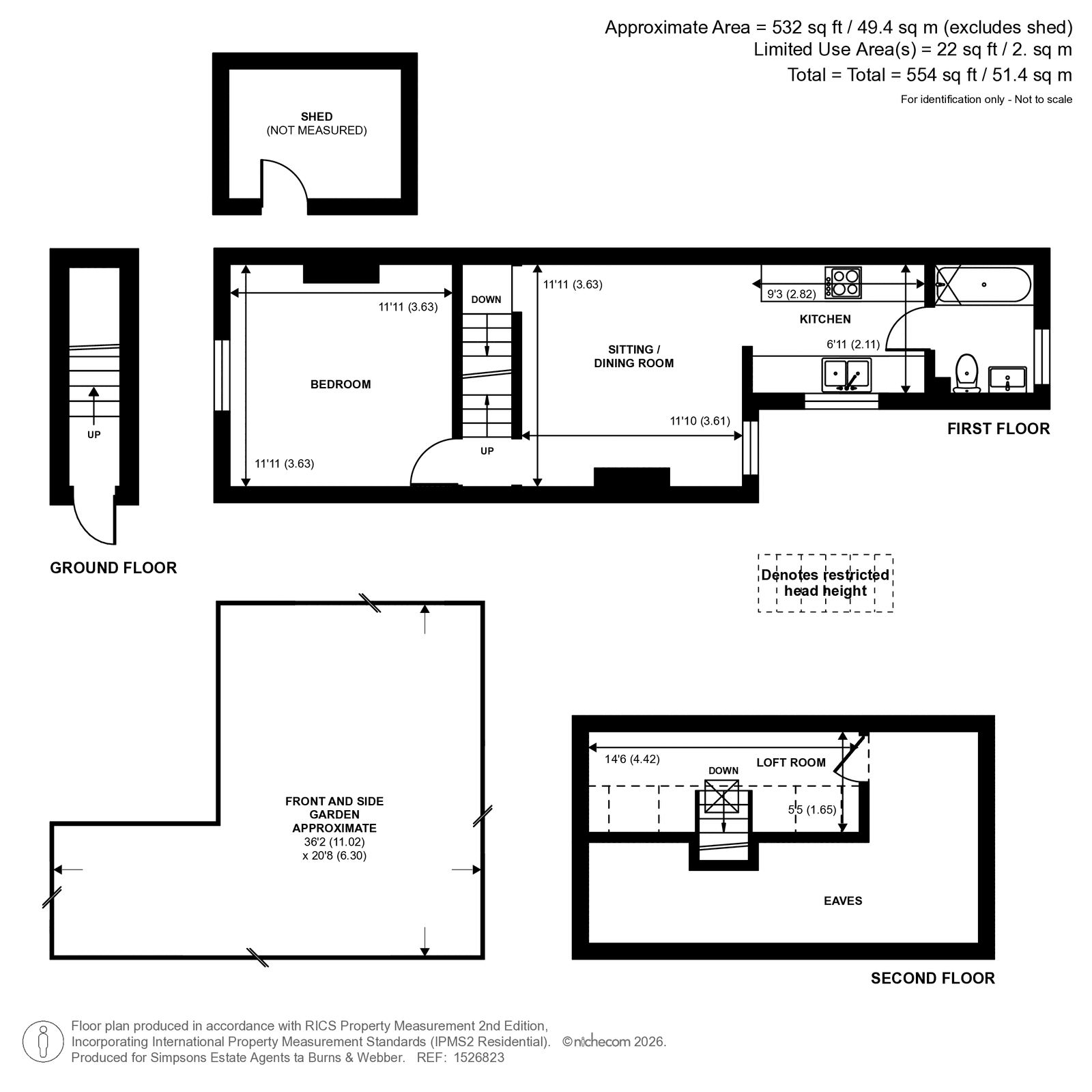 Flat 2, 3, Ormonde Road, Godalming floorplan