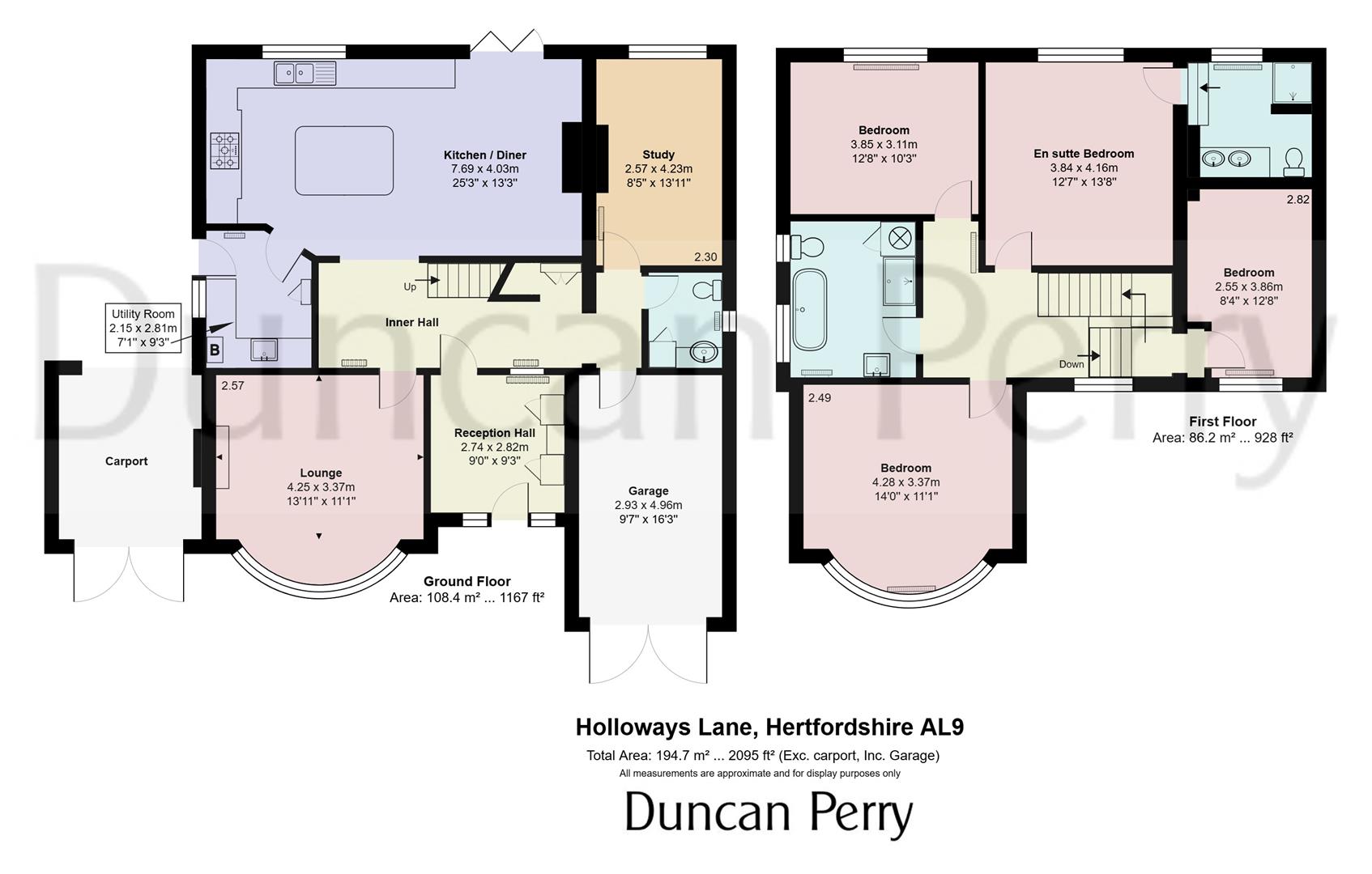 Myrtle, 30, Holloways Lane, Welham Green floorplan