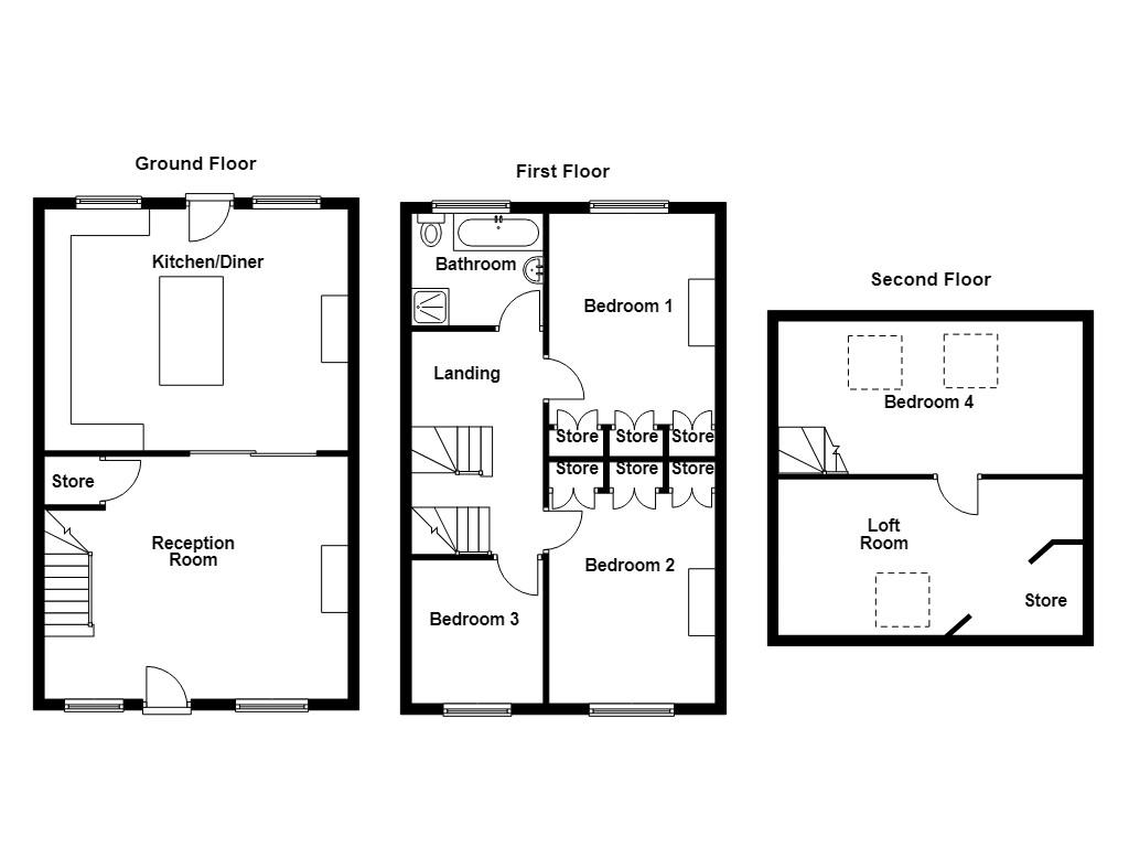 64, Bacup Road, Todmorden floorplan