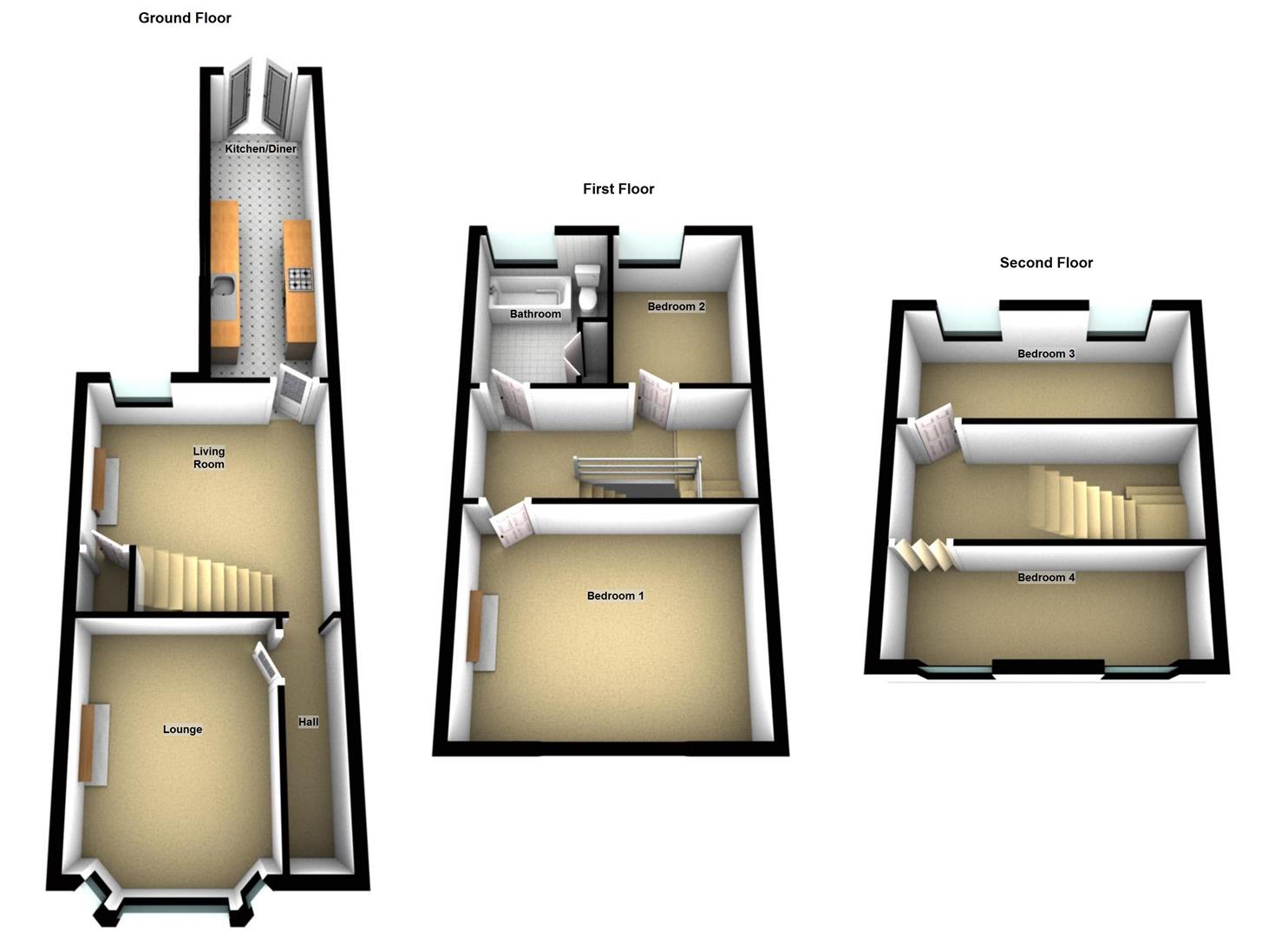 4 Bedrooms Terraced house for sale in Britannia Street, Shepshed, Leicestershire LE12