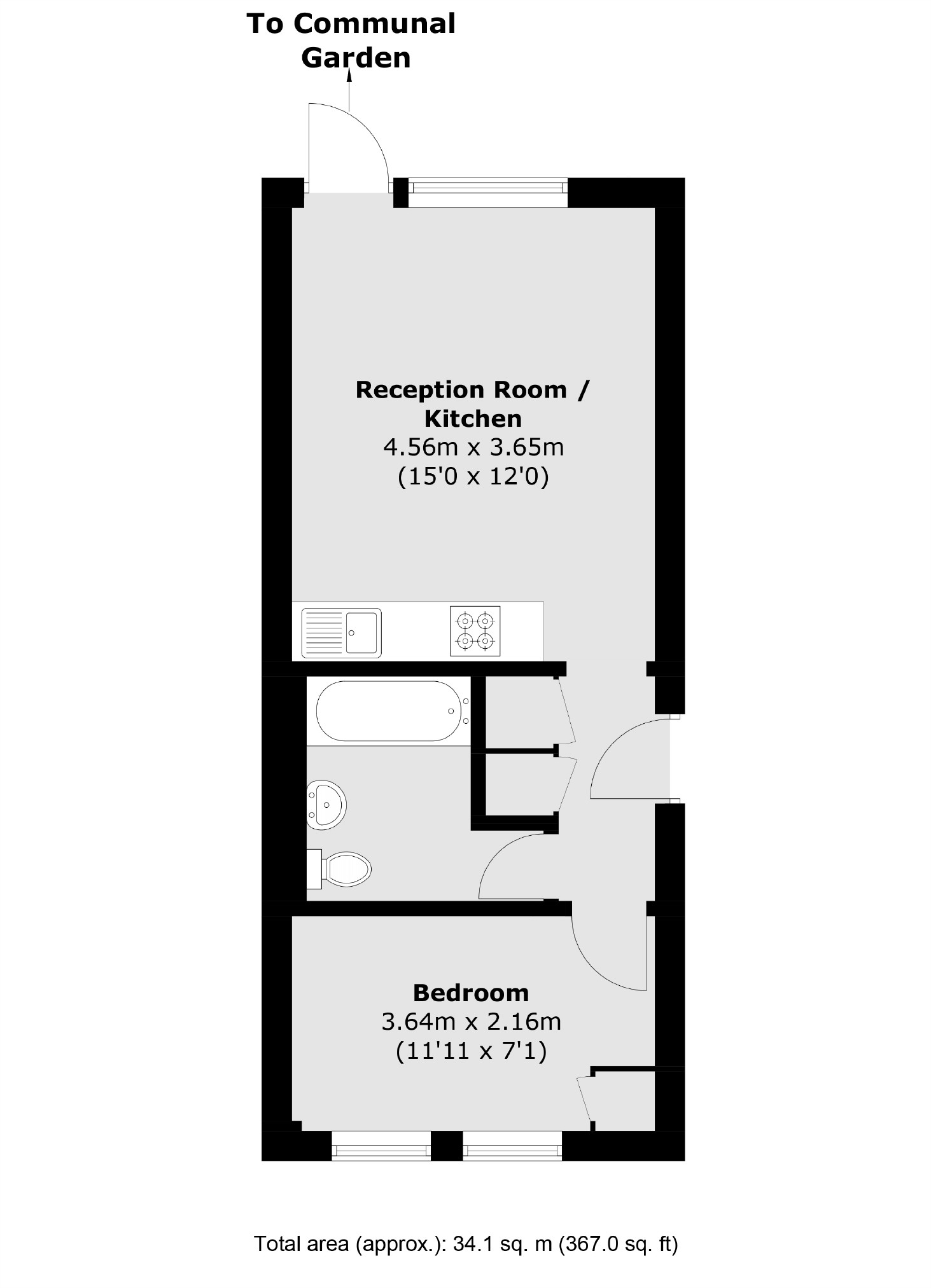 Flat 43, South View, Clifton Road, London floorplan