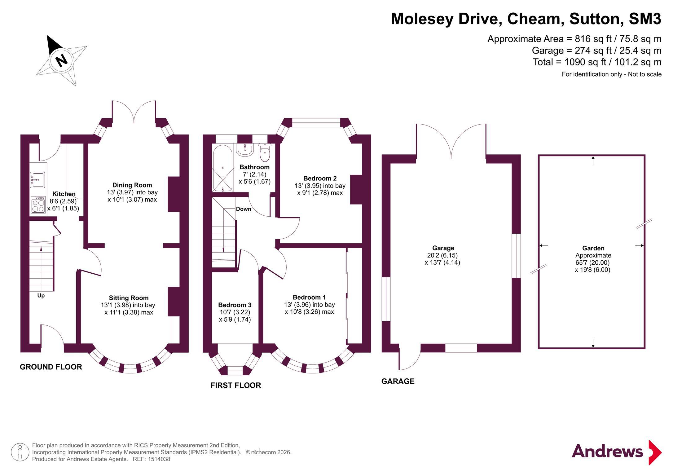 32, Molesey Drive, Sutton floorplan