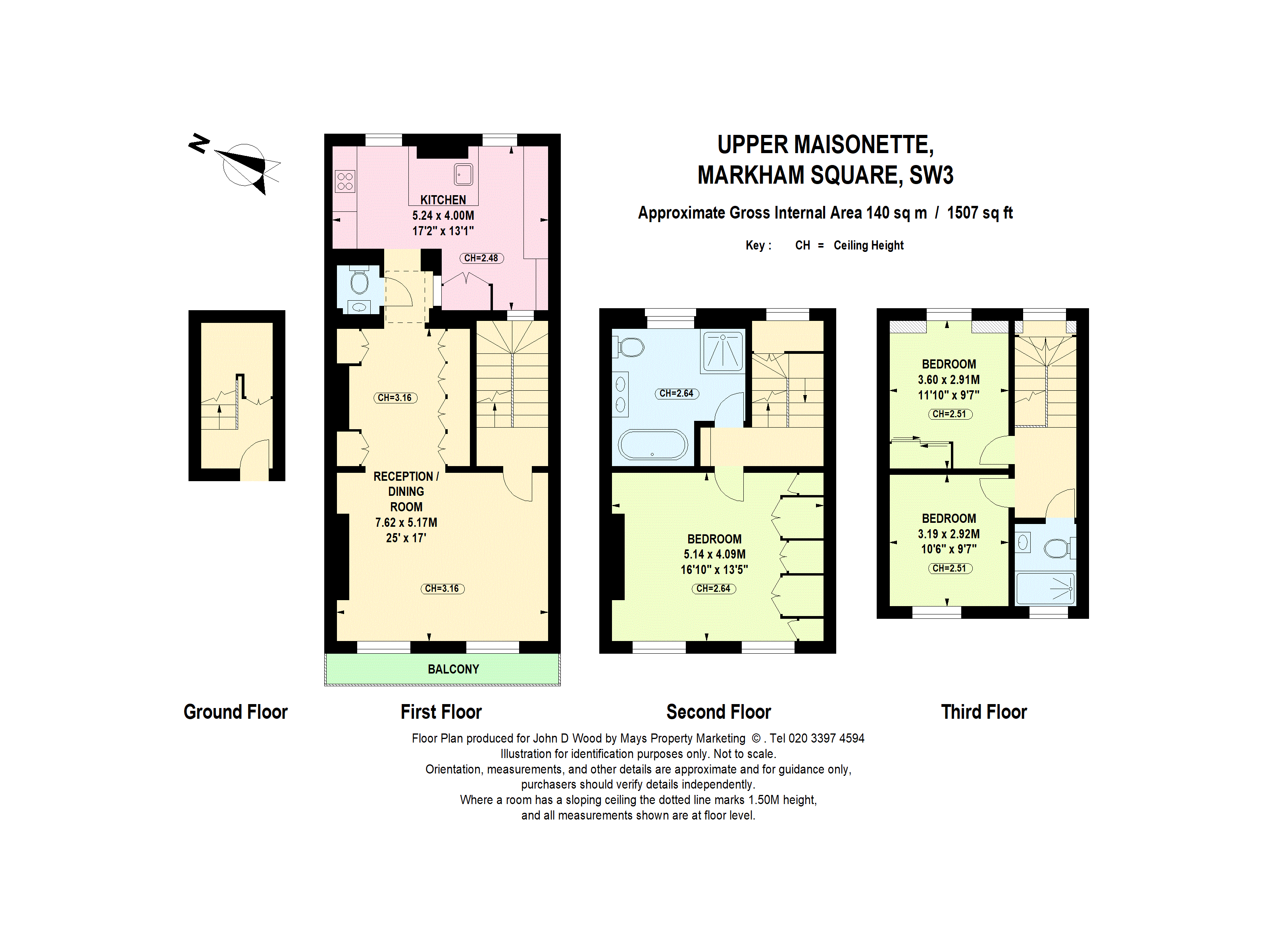 Upper Maisonette, 46, Markham Square, London floorplan