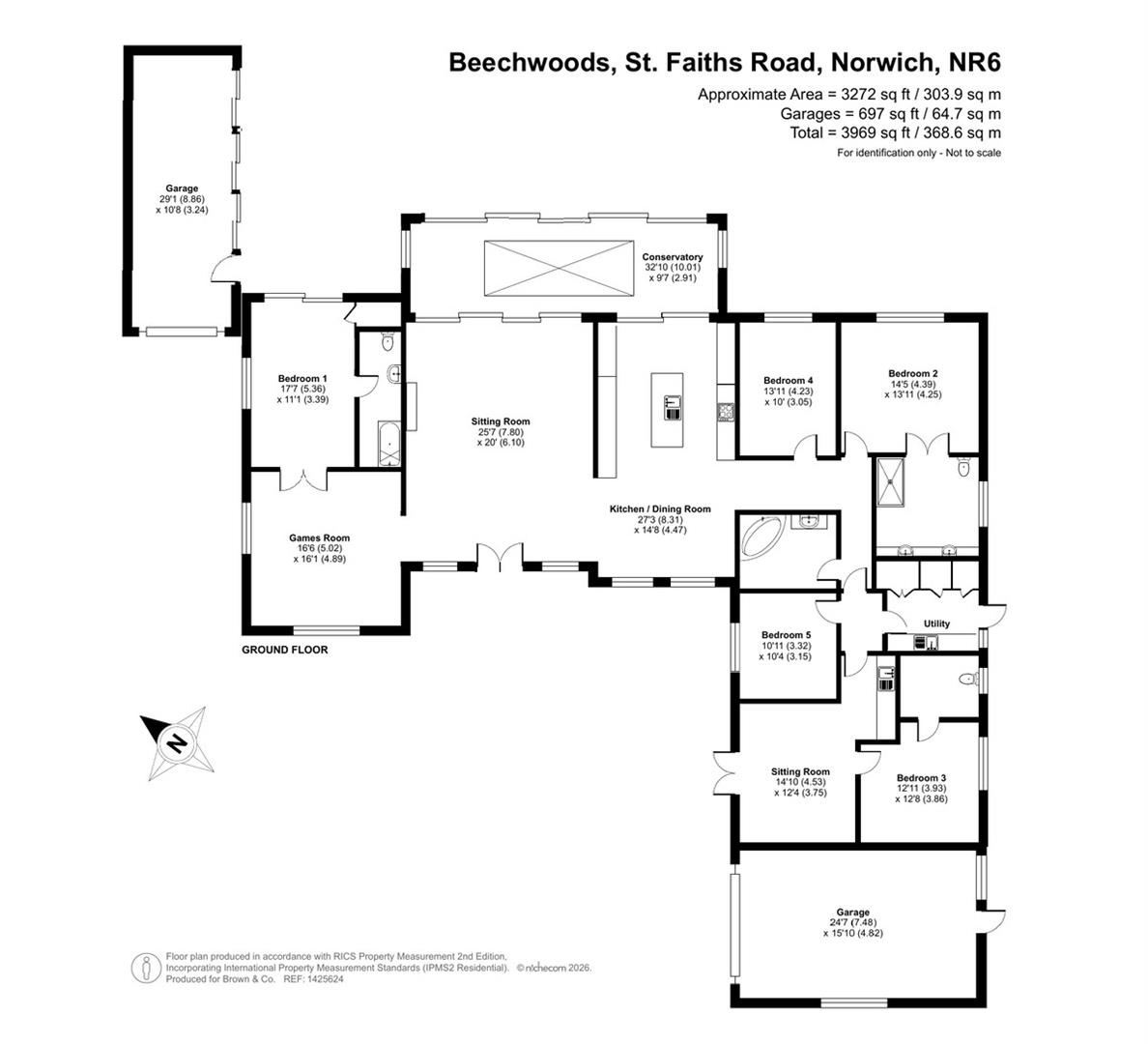 3, Beechwoods, St Faiths Road, NR6 floorplan