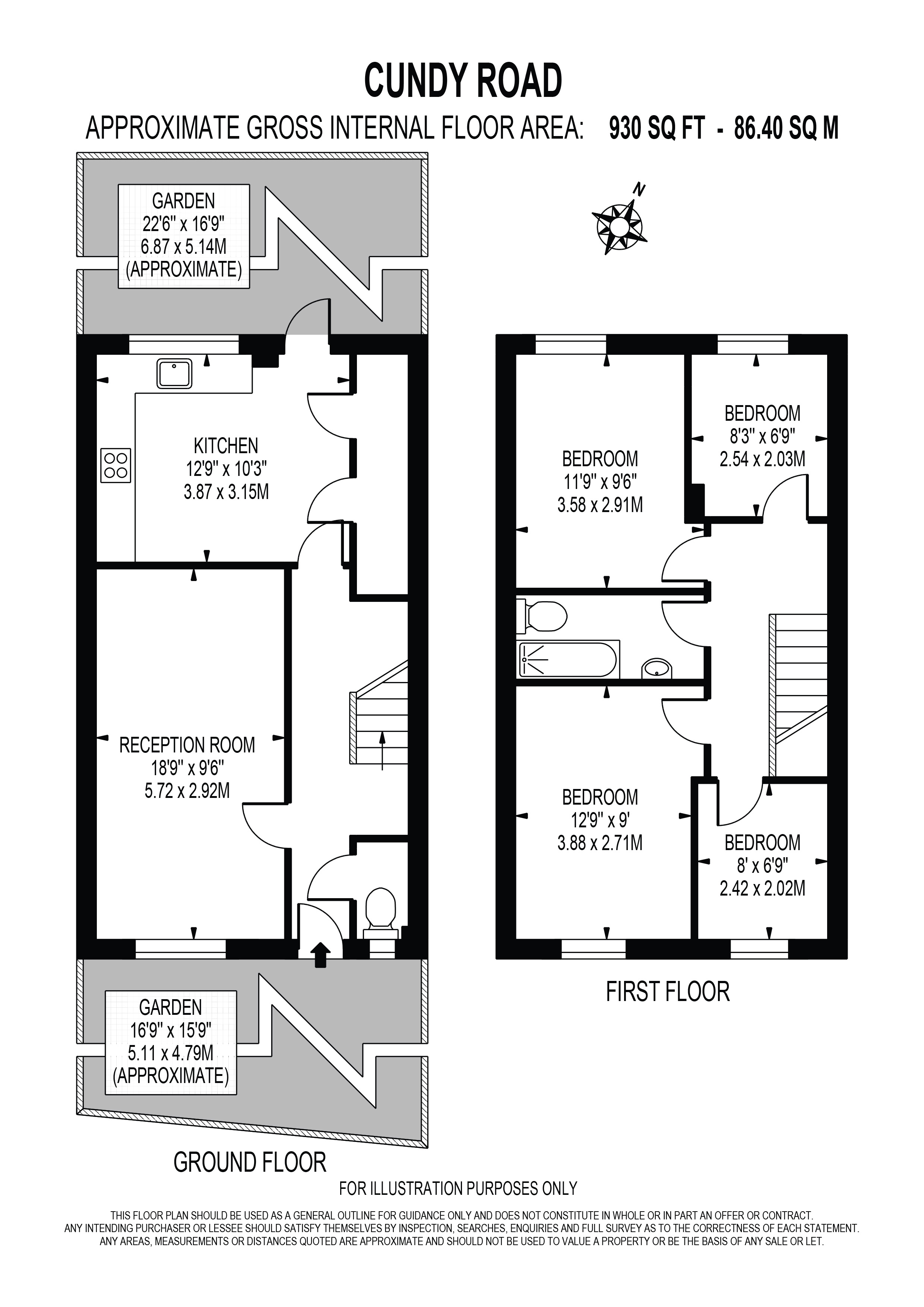 59, Cundy Road, London floorplan