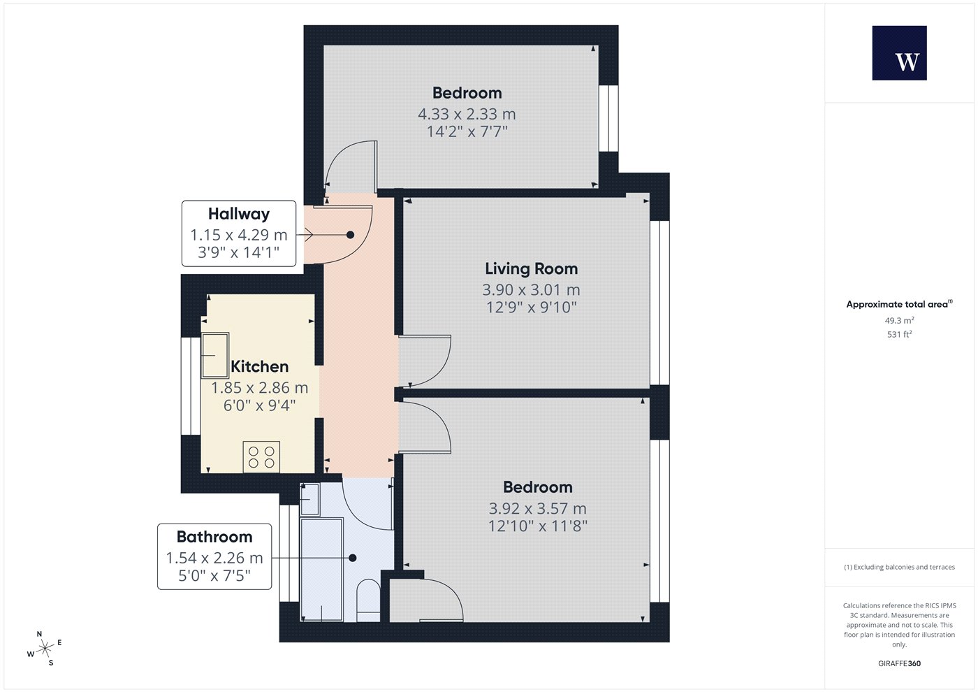 Flat 8, Cameford Court,, New Park Road, London floorplan