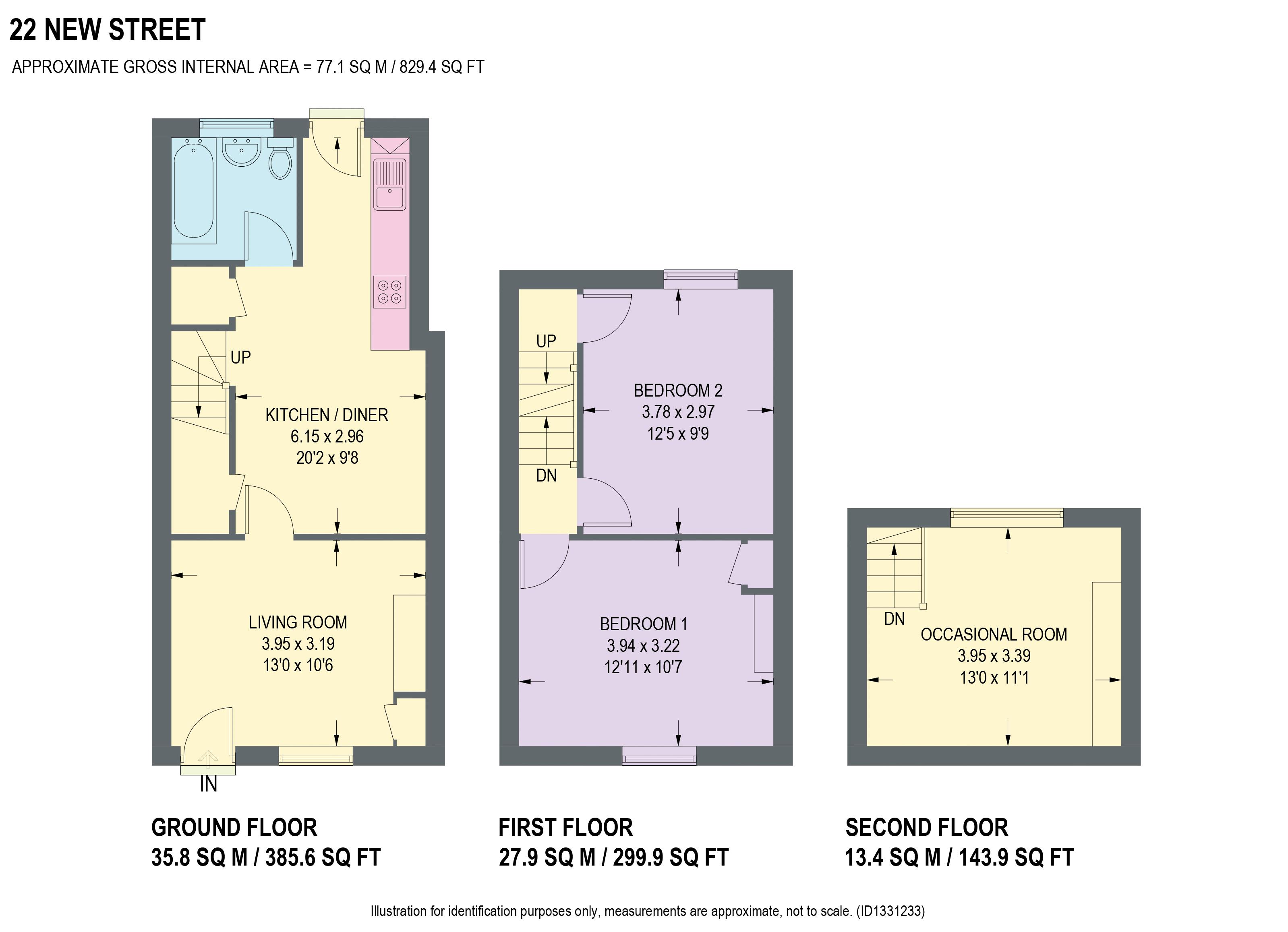 22, New Street, Chesterfield floorplan