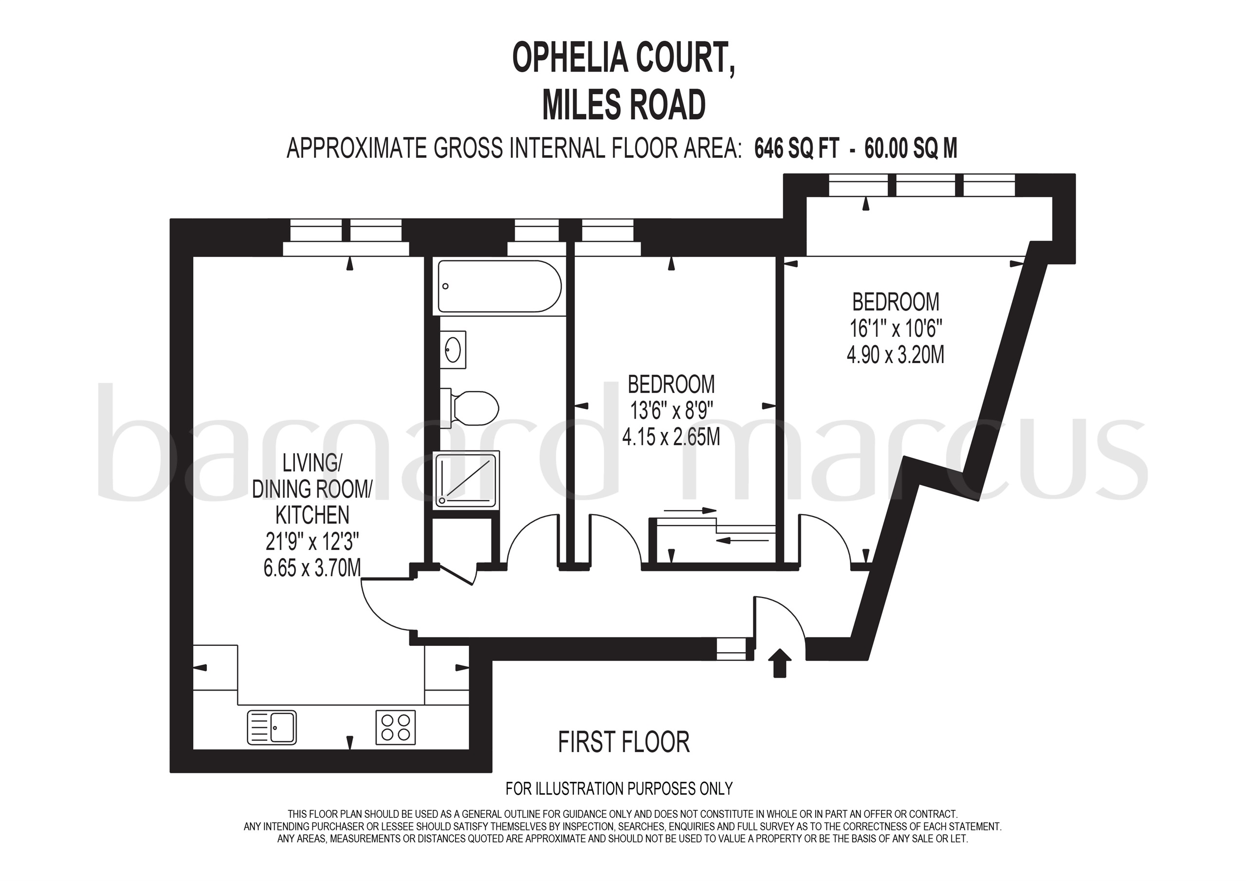 Ophelia Court, 138 Miles Road, Epsom KT19, 2 bedroom flat for sale