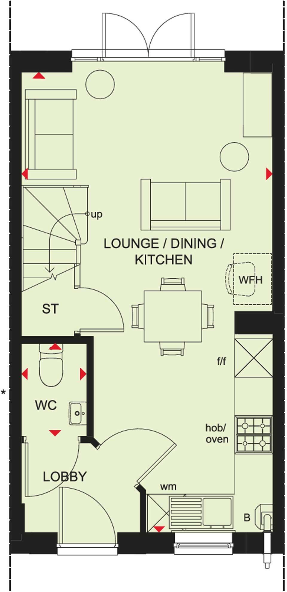 Plot 47, Barratt Homes   ,Anvil Place, Marriott Road, Dudley floorplan