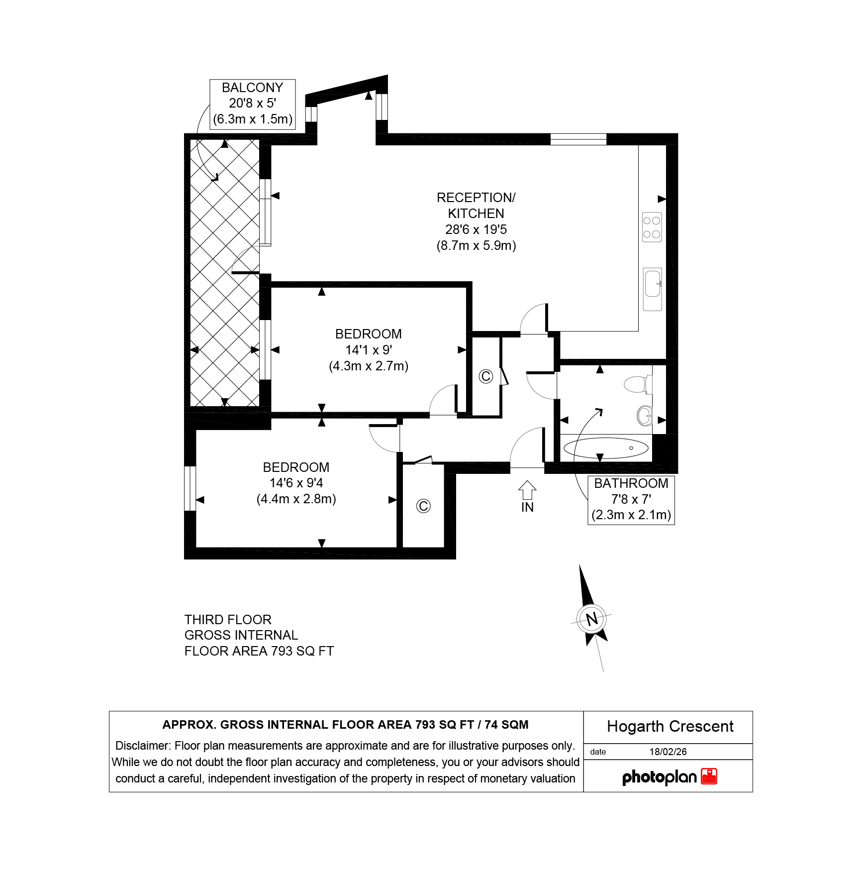 Croydon CR0 2GD, Croydon floorplan